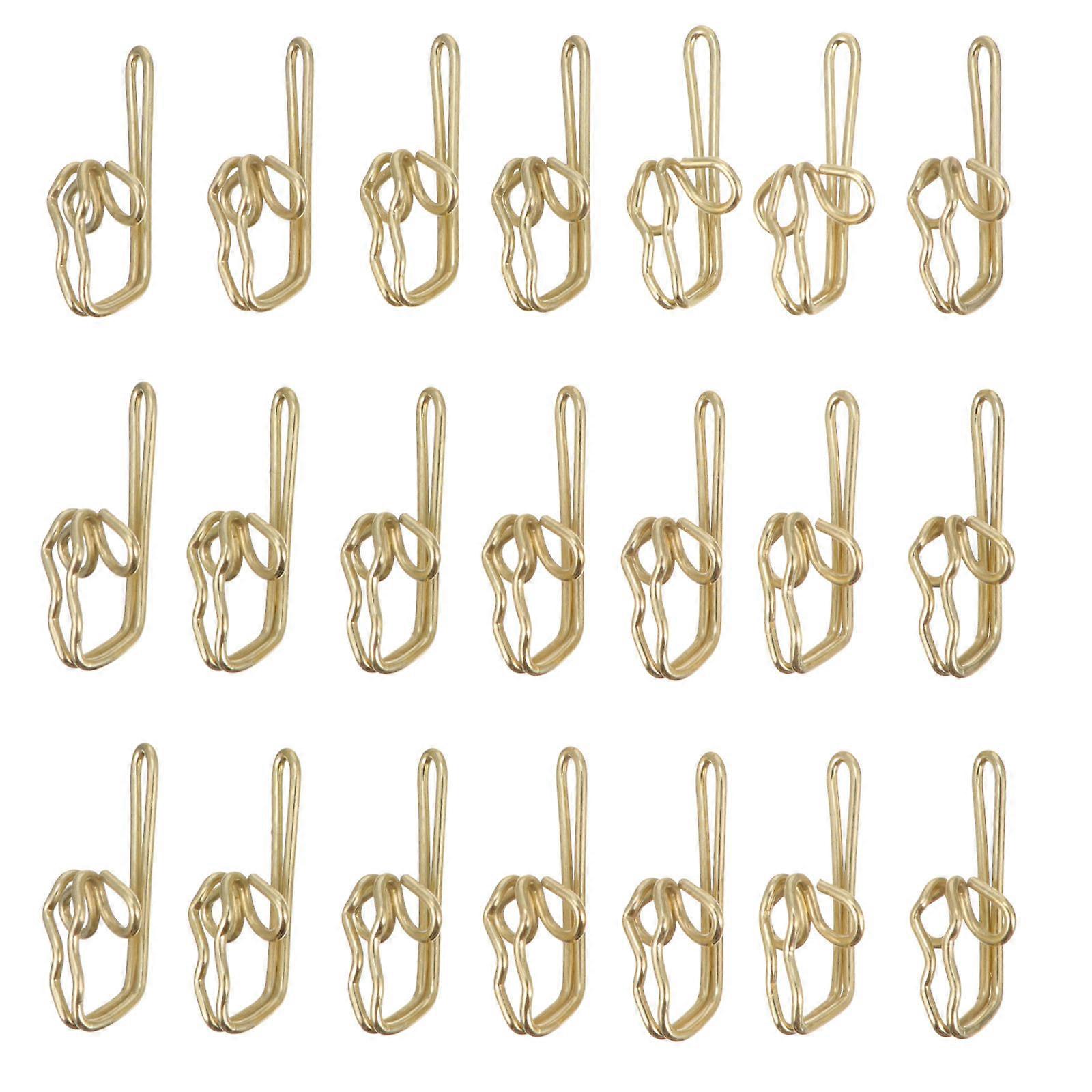 Golden Metal Curtain Hooks for Home Use 200pcs Shower Curtain Hooks