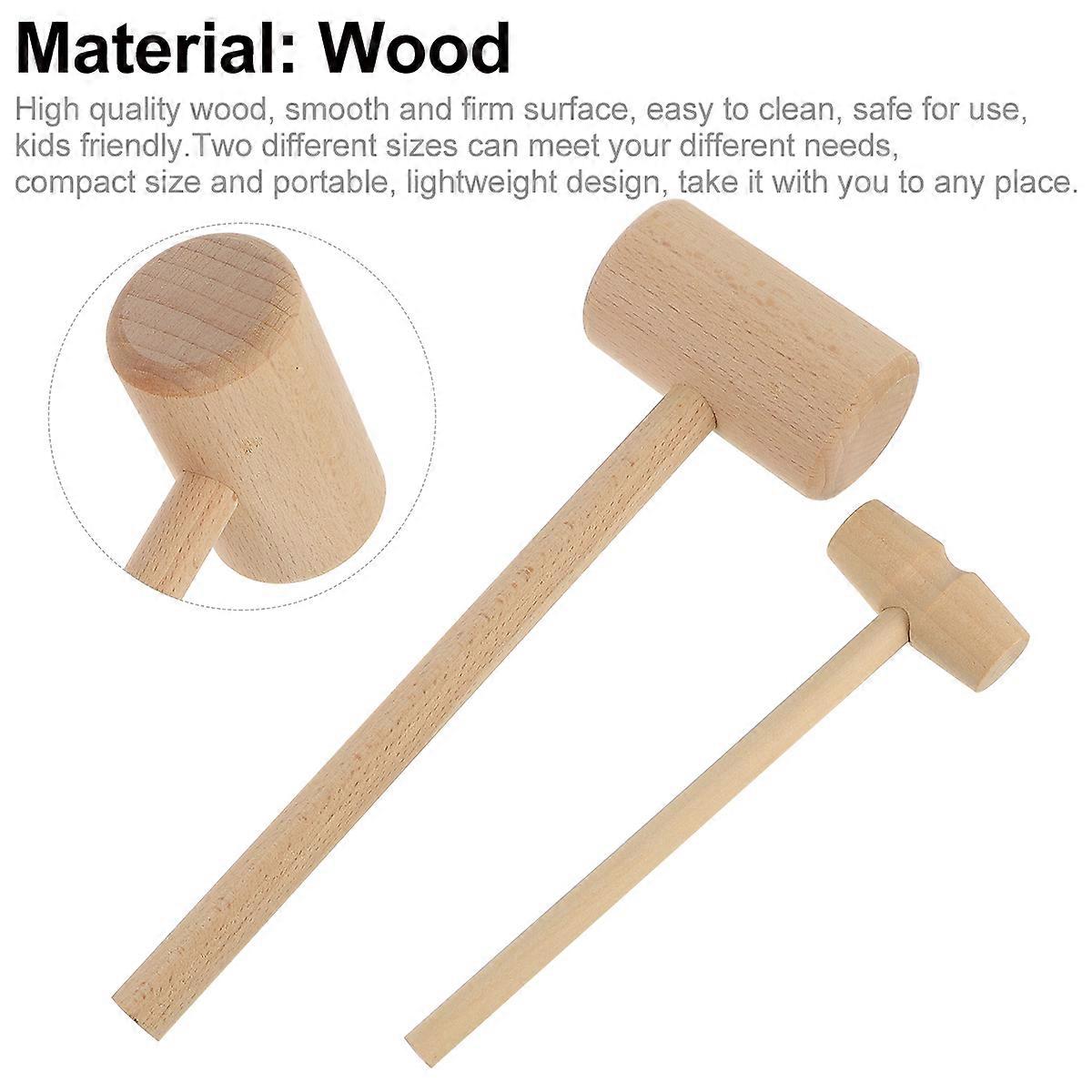 Light Brown Composite Seafood Hammer for DIY with Smooth Surface Ideal for Crab and Shrimp Shells, Compact Size