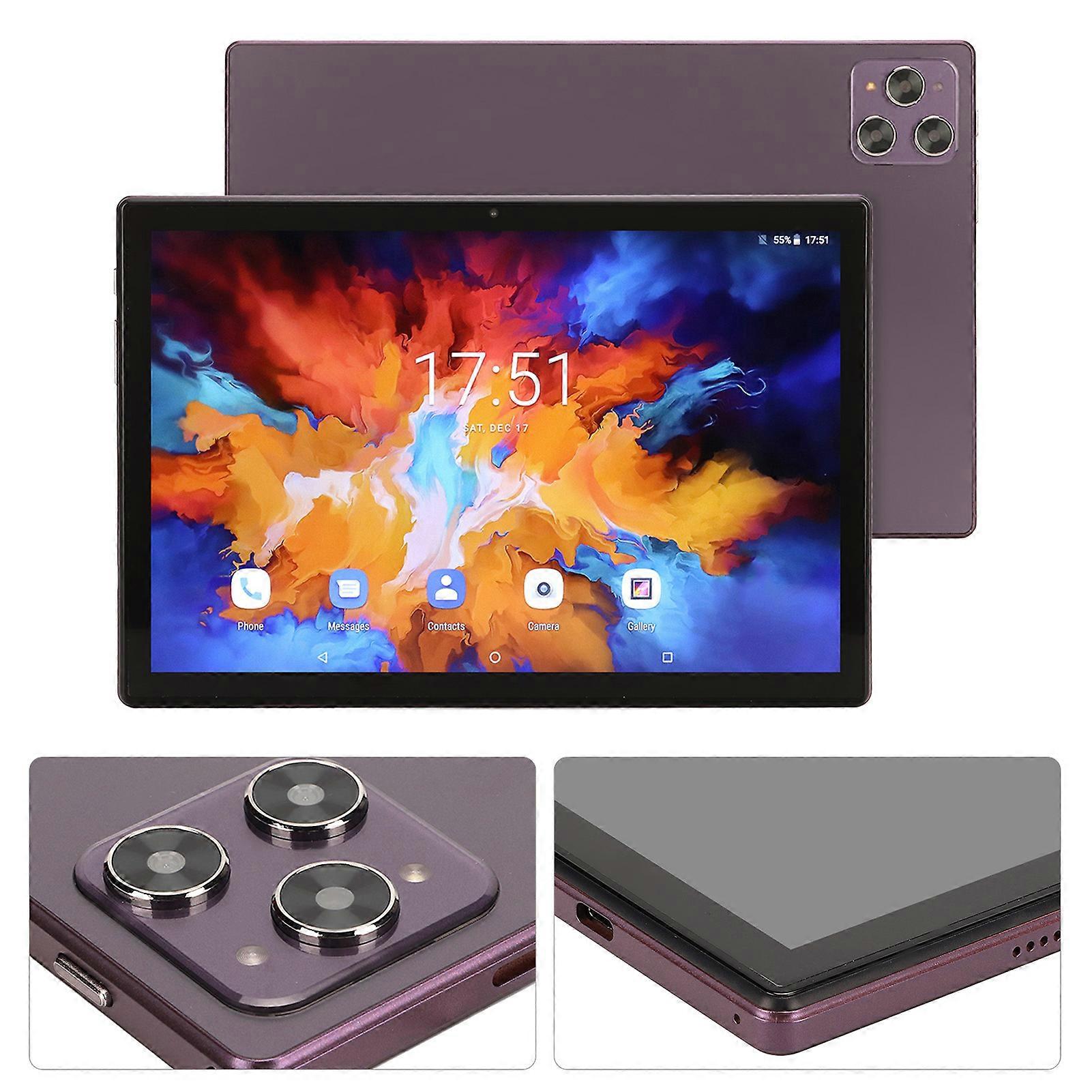Tablette Android 11 10.1in 8GB RAM 128GB Violet Octa Core LTE