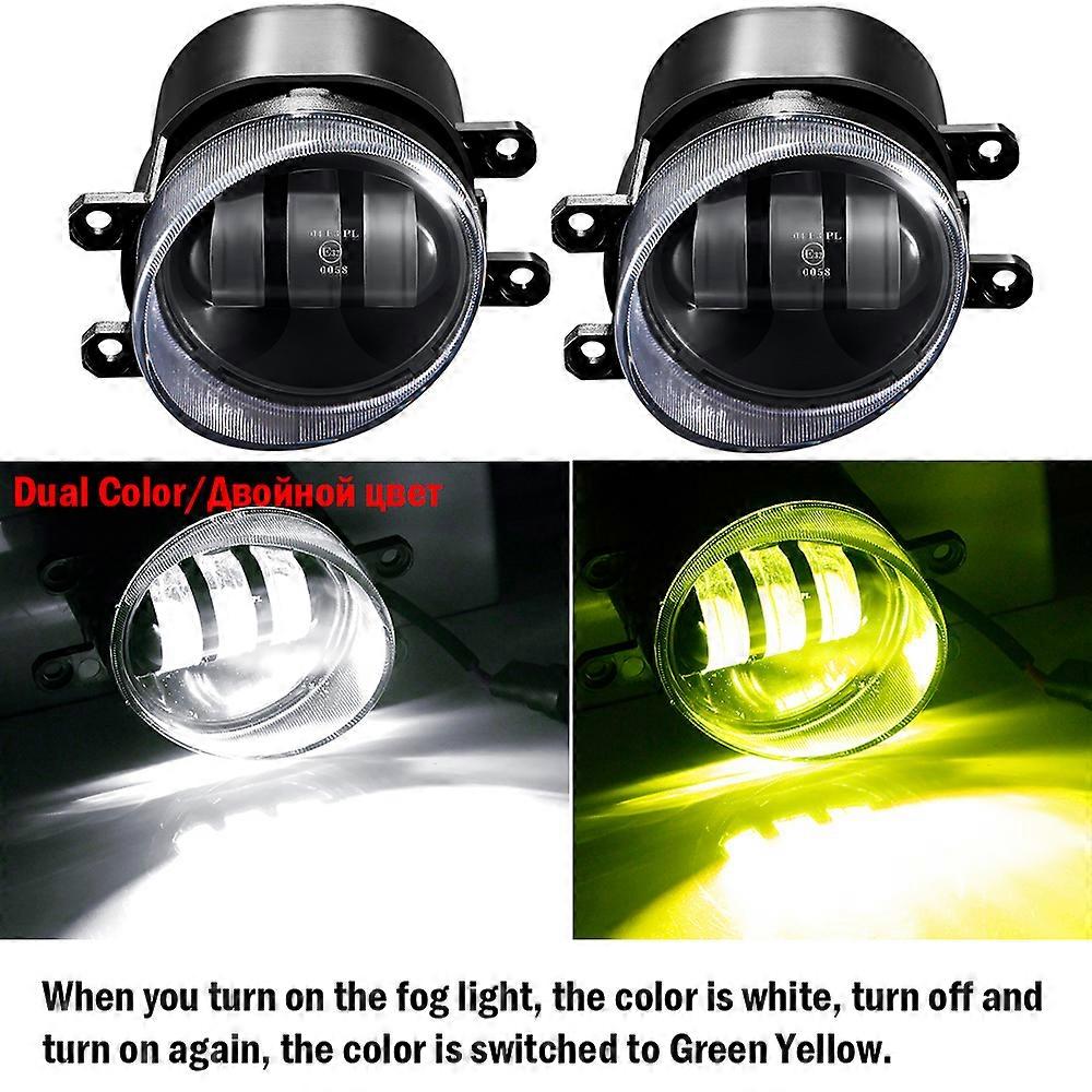 Applicable 2 X Car Fog Light Assembly For Toyota Yaris (_P9_) Hatchback 2005-2014 30W 6000LM LED Fog Lamp Daytime Running Light DRL 12V