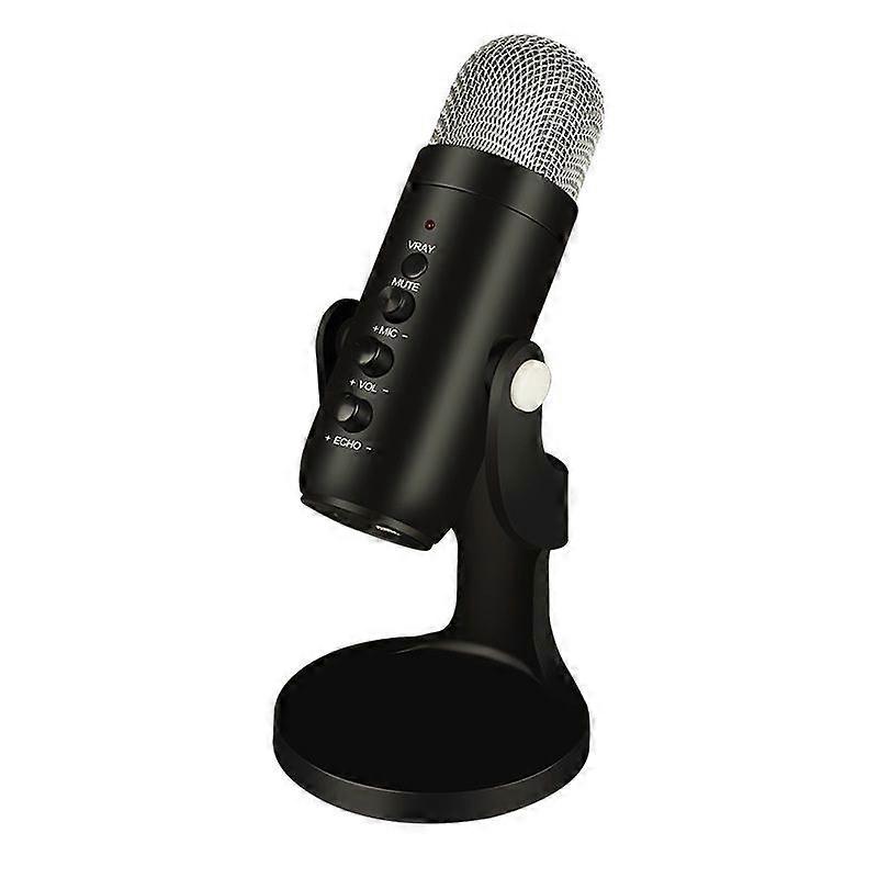 USB Microphone, Condenser Computer PC Microphone, Plug and Play Gaming Microphone for PS 4 and 5, Silver Head(black)