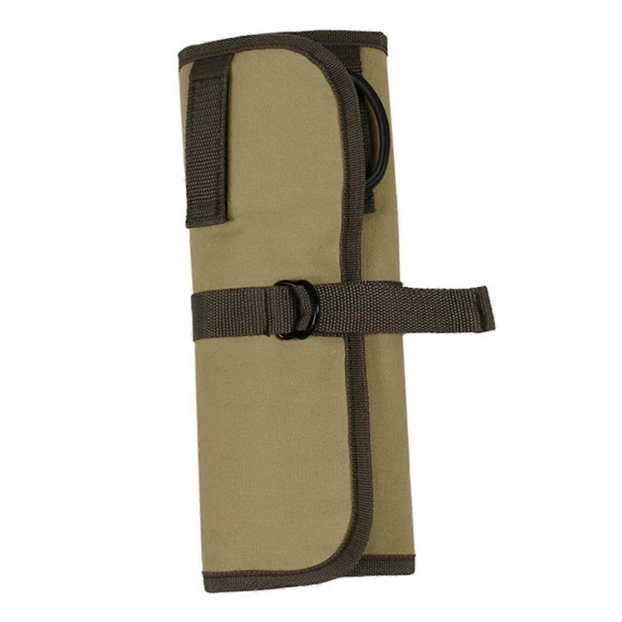 Outdoor Canvas Picnic Tableware Bag Storage Container For BBQ Tools Compact Hiking Bag Multi Pocket Organizer