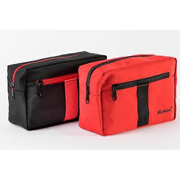 適度なサイズの黒のトイレタリーバッグ（ユース）22x15x7.5cm