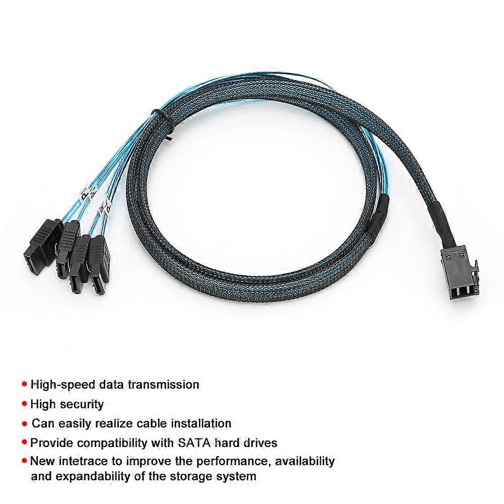 Minisas Data Transmission Cable H0107 4SATA Server 50cm High Def