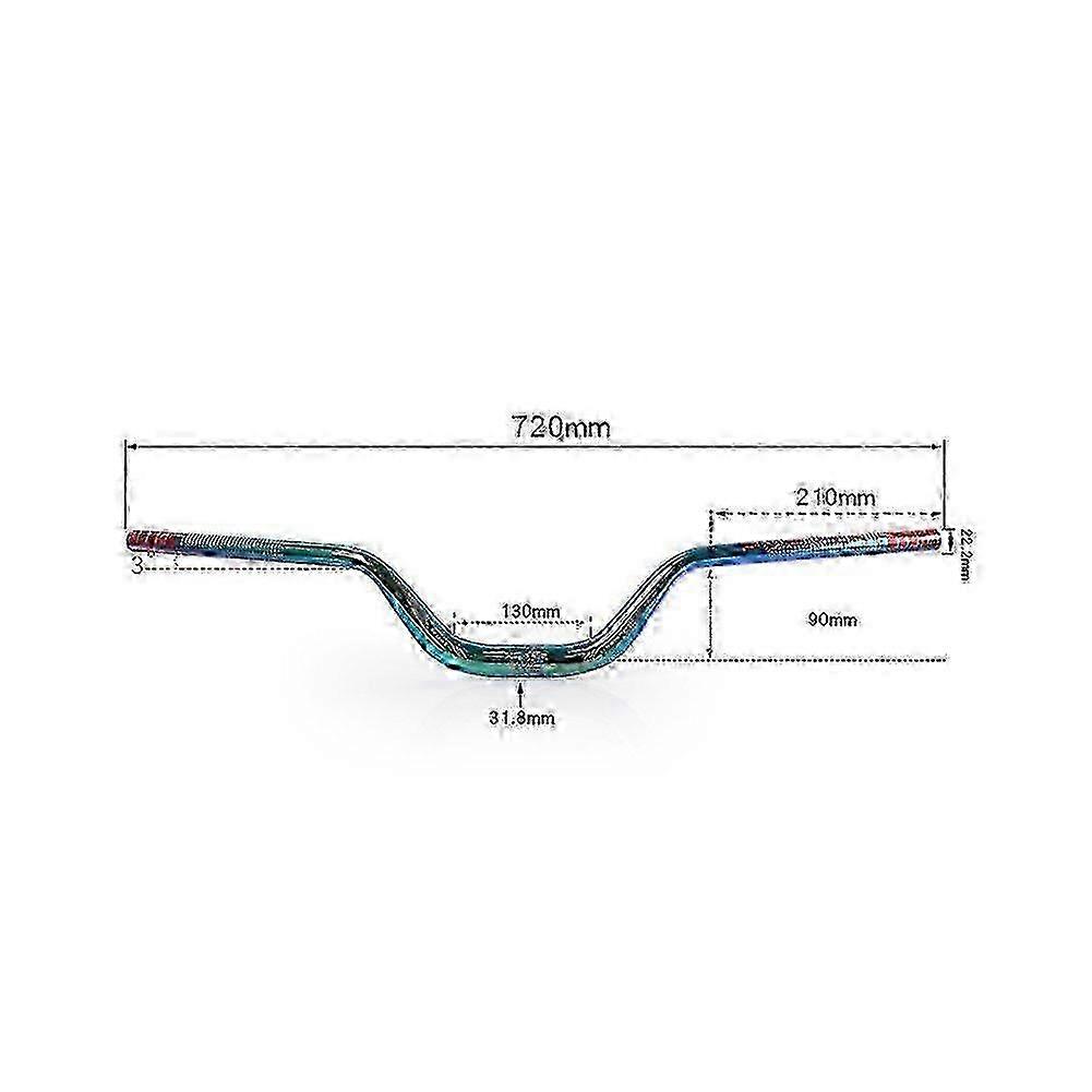 MTB Heightened risers Handlebar Crossbar With Large Angle Swallow Shaped Handlebar 720/780mm Biker Cycling Part