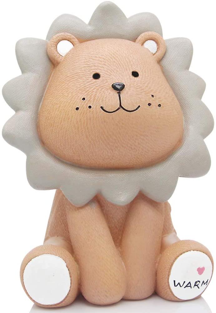 子供のためのかわいいライオンコインバンク(ブラウンラージサイズ)、マネーボックス、サニーライオン貯金箱、子供のためのベストギフト(WK010-D1)