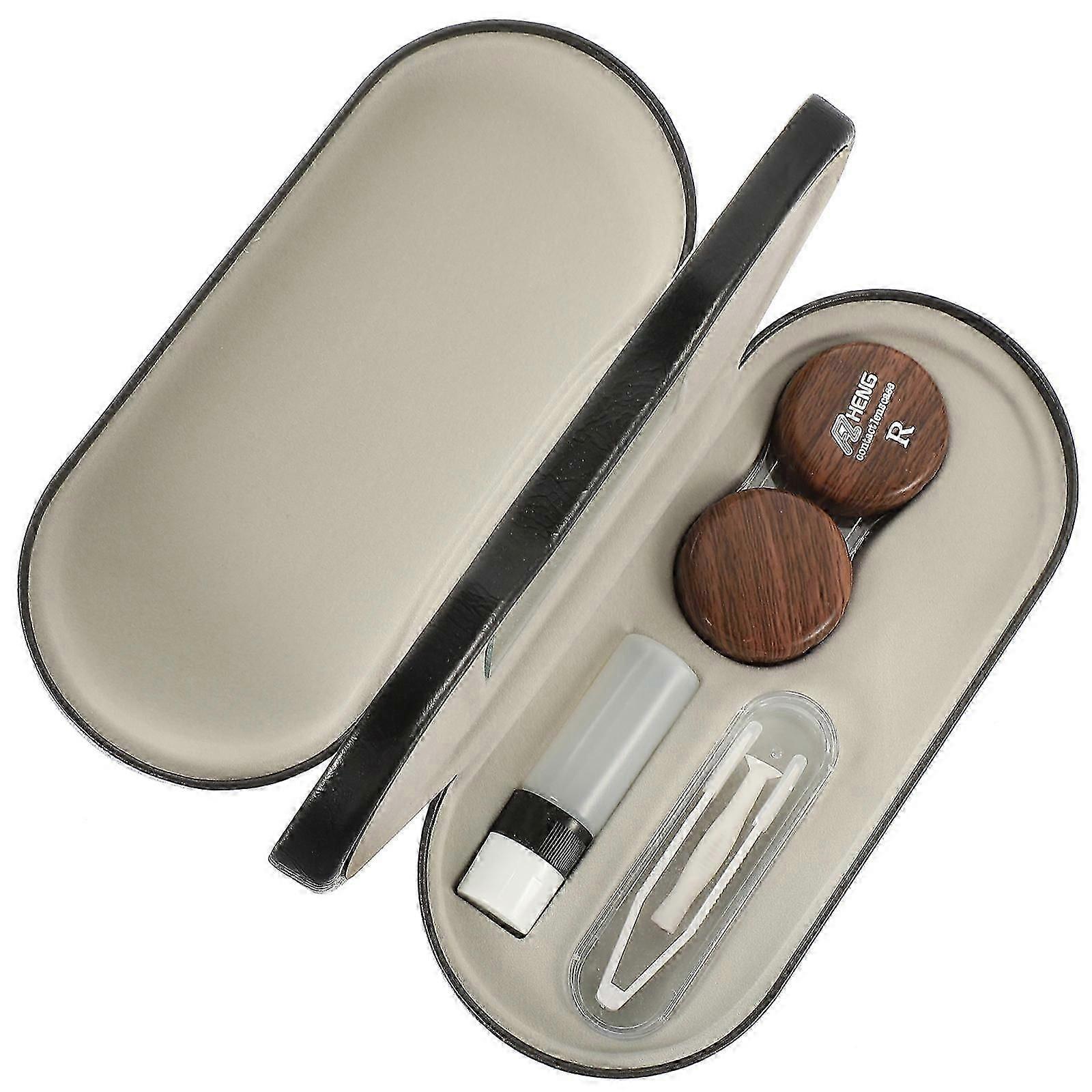 Glasses Case Travel Eyeglasses Organizer Rectangular Shape Simple Style Velvet Lining Metal Material Protect From Scratches 1Set