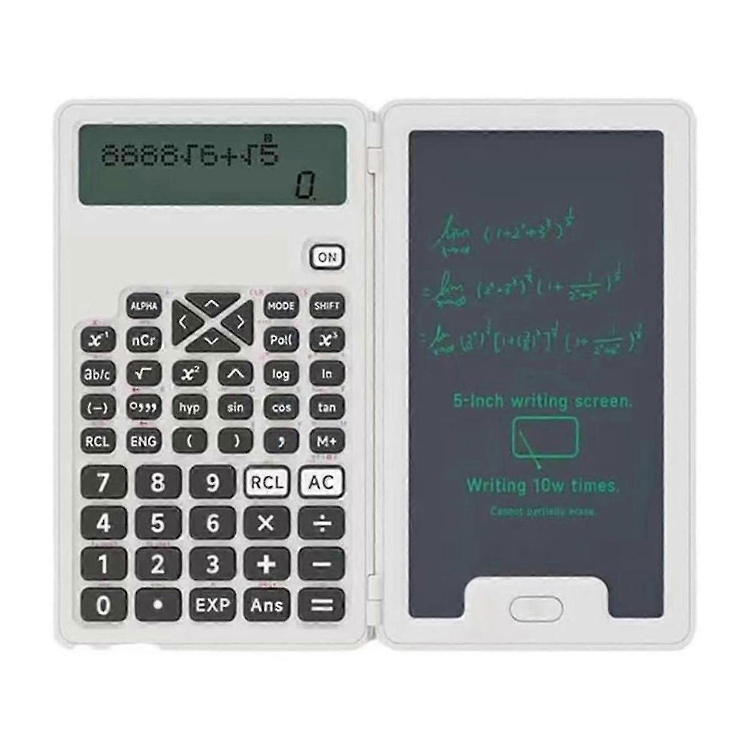 Calculator with Writing Board 12 Digits LCD Display Function Calculator Portable Calculator for Office School A