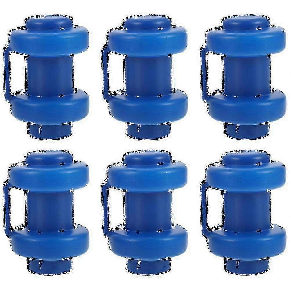 6個のトランポリンアクセサリートランポリンロッドパーツトランポリンポールアクセサリートランポリンネットキャッププラスチックトランポリンポールキャップ - RI