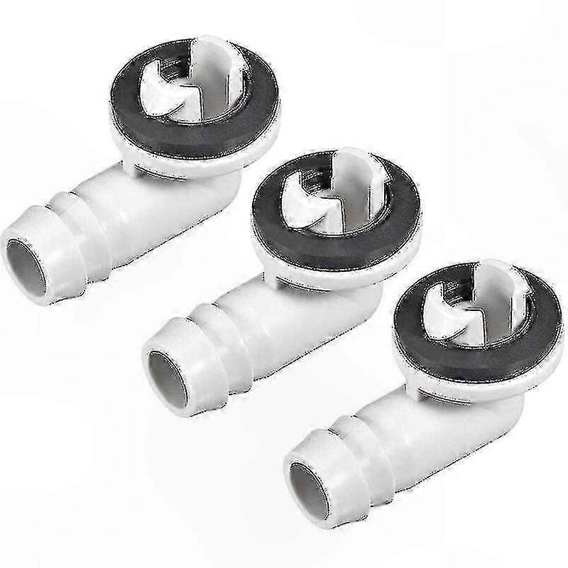 Elbow Fitting for Mini-Split and Window AC Drainage Hose, 15mm, 3 Pack