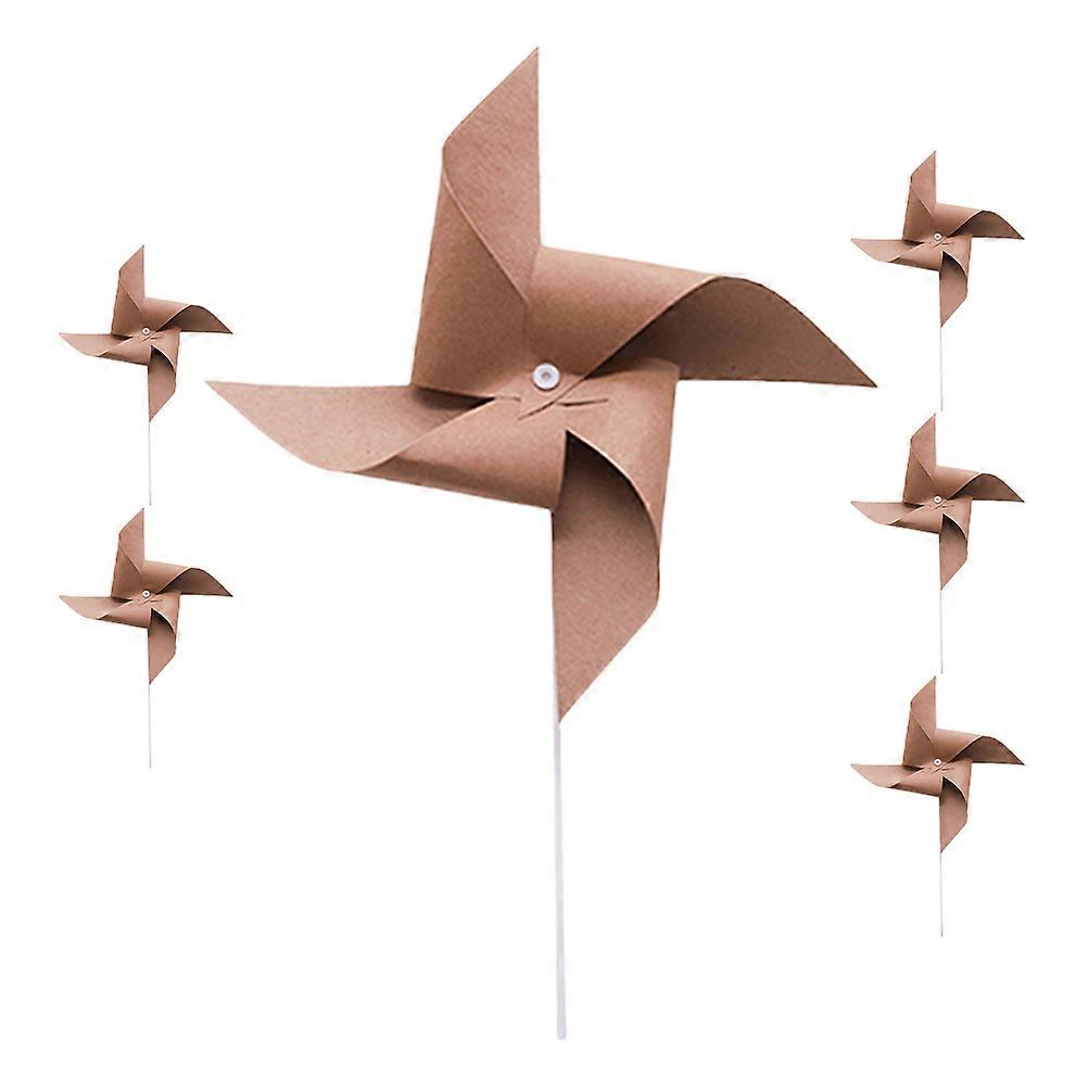 Handheld Windmill Paper Windmill for Kids Playing 12Pcs Vintage Style