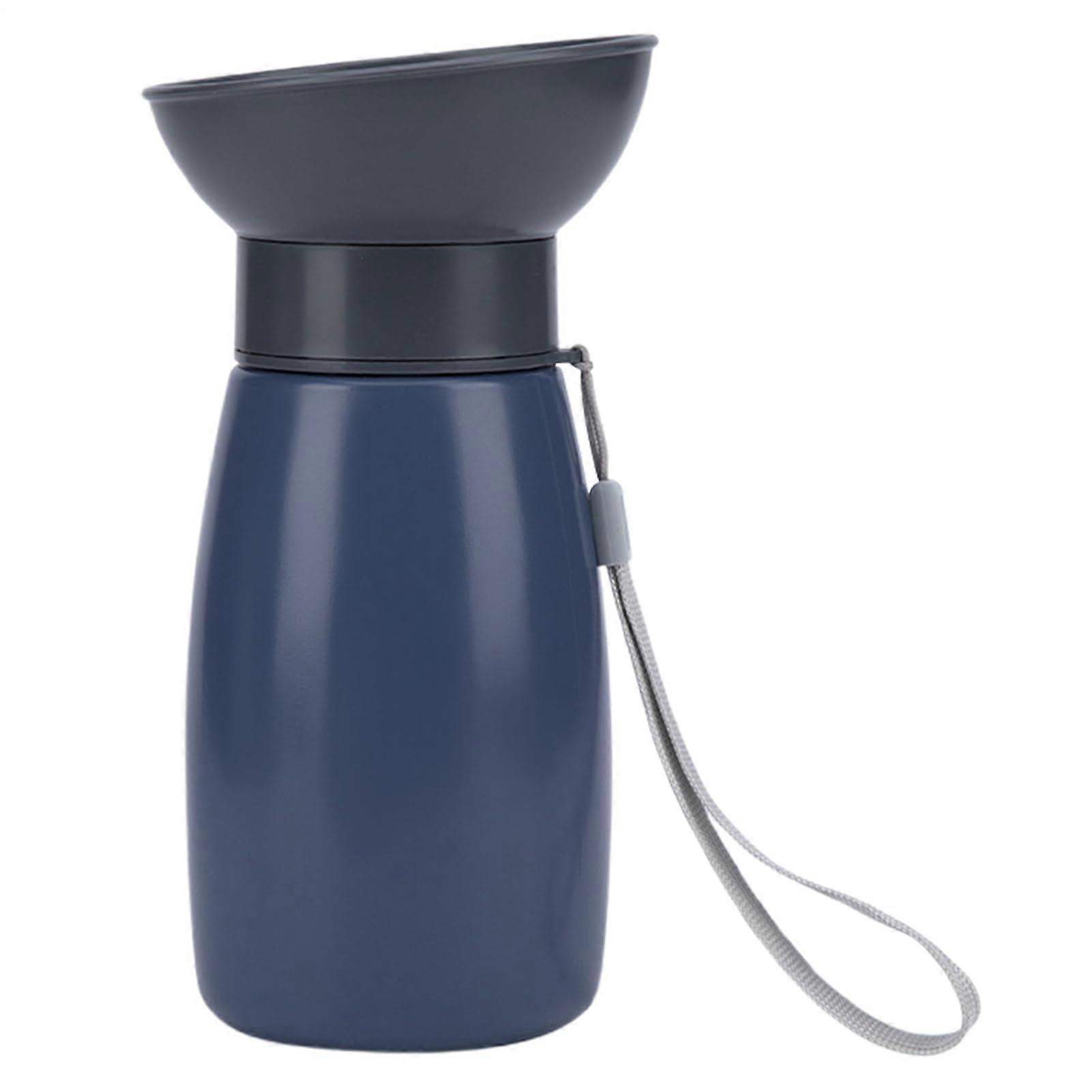 Dog Water Bottle 600ml Leak-Proof Pet Water Container for Travel Hiking Camping Beach Running Cats Blue A