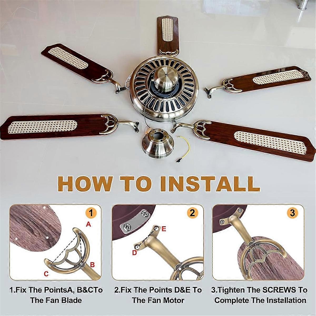 Ceiling Fan Blades Arm Replacement 4 Pcs Green Bronze