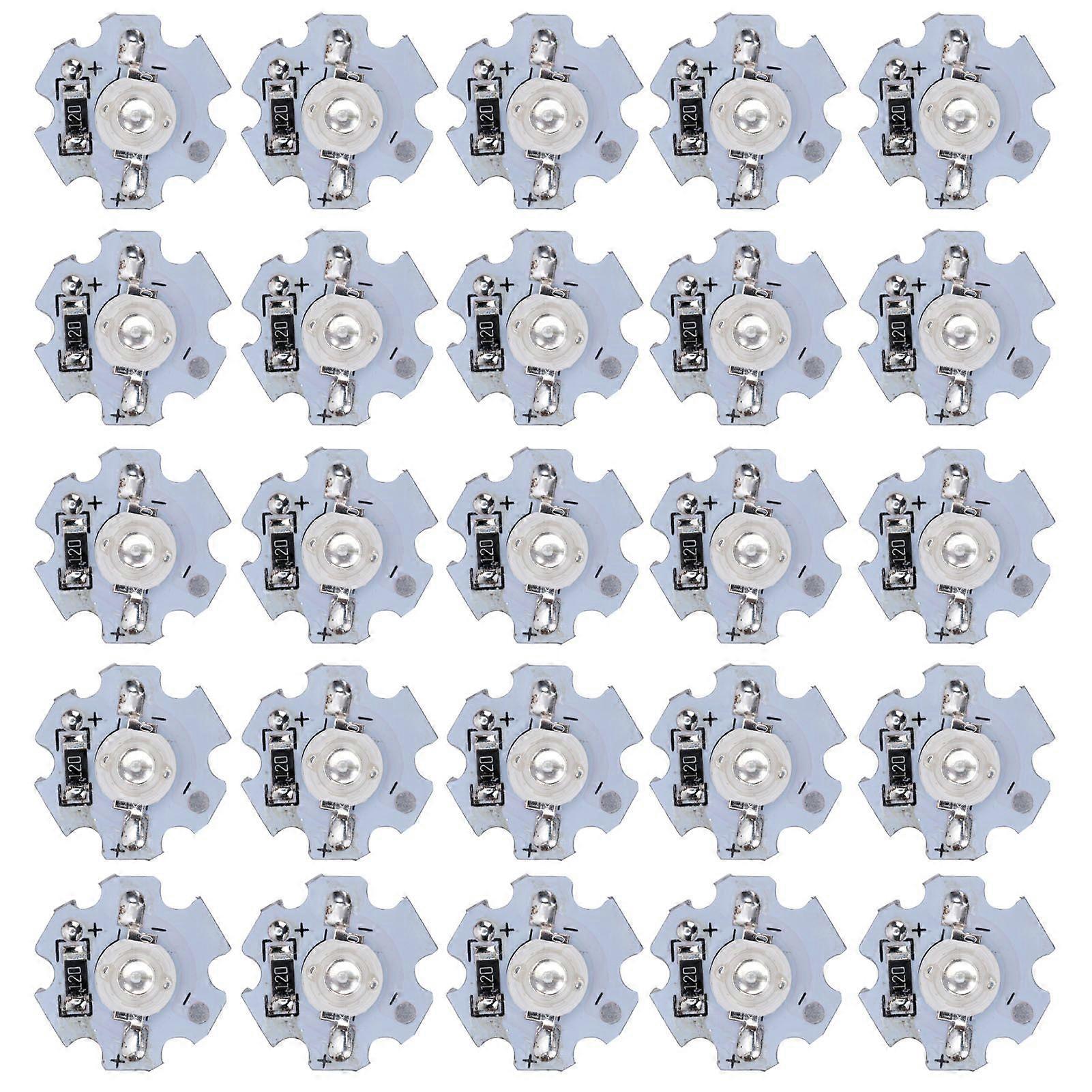 25Pcs 0.5W 5V High Power LED Lamp Bead Light Source Chip with Aluminum PlateBlue Light: 455-460NM