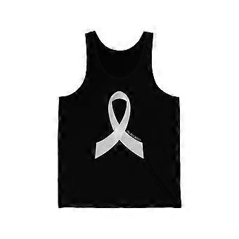 Lung Cancer Awareness Ribbon Unisex Tank Top