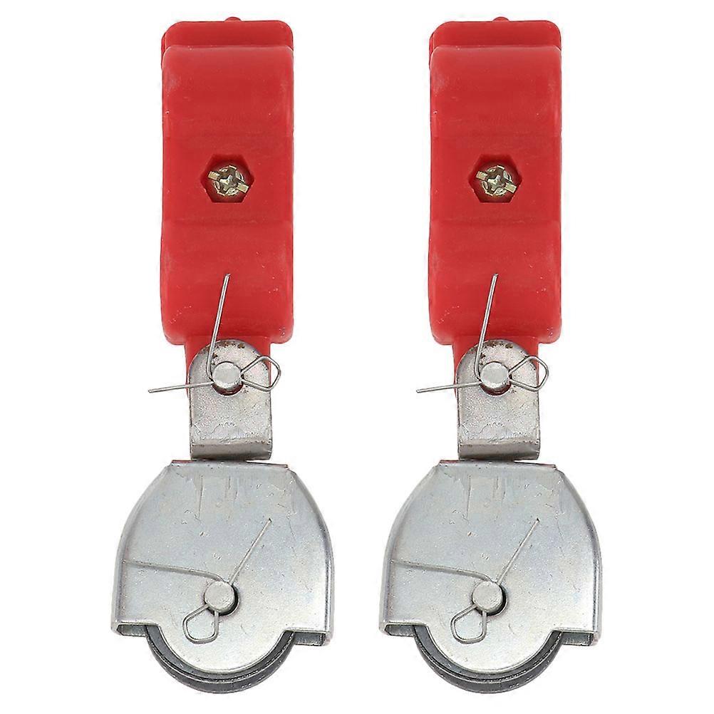 Crane Pulley Block Rope Pulley for Household and Industry Workers Iron and Plastic Material for Pulling 2Pcs