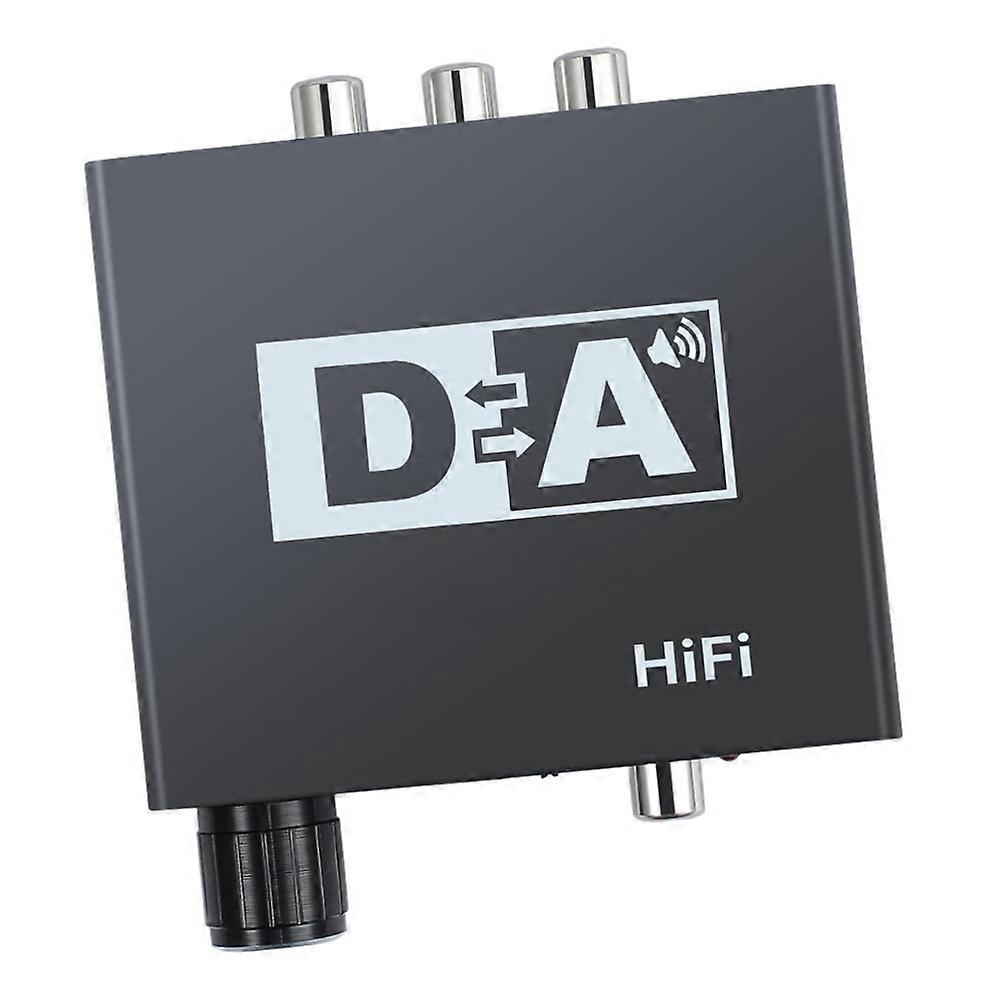 Coaxial to Optical Audio Adapter for Home Theater Black Volume Adjustment 1Set