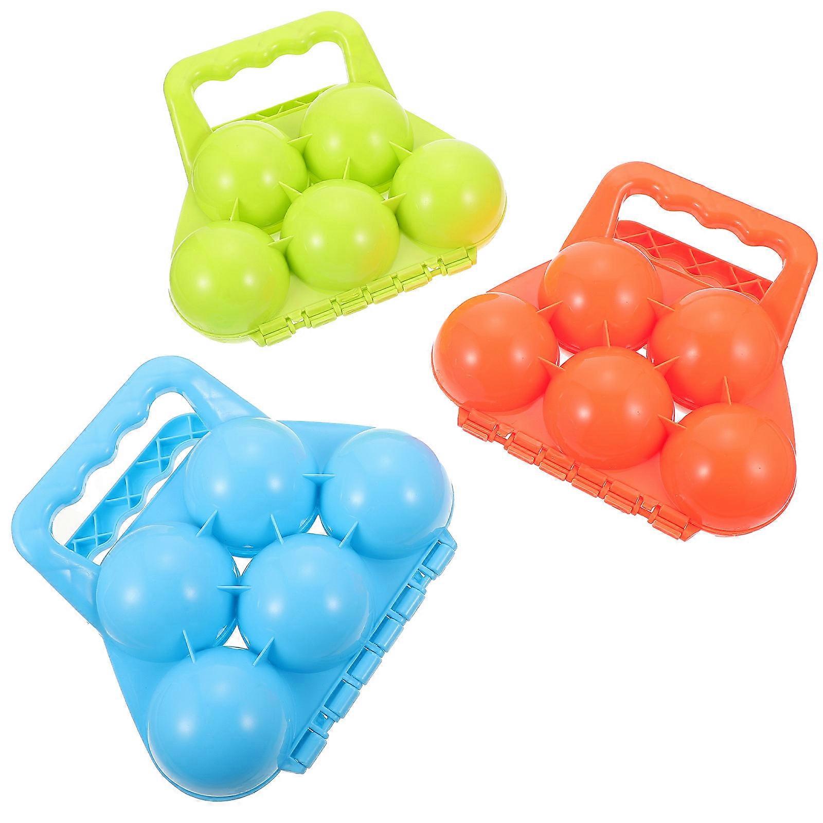 Snow Play Tools For Kids 3Pcs Assorted Color Durable Plastic Makers For Outdoor Winter Fun