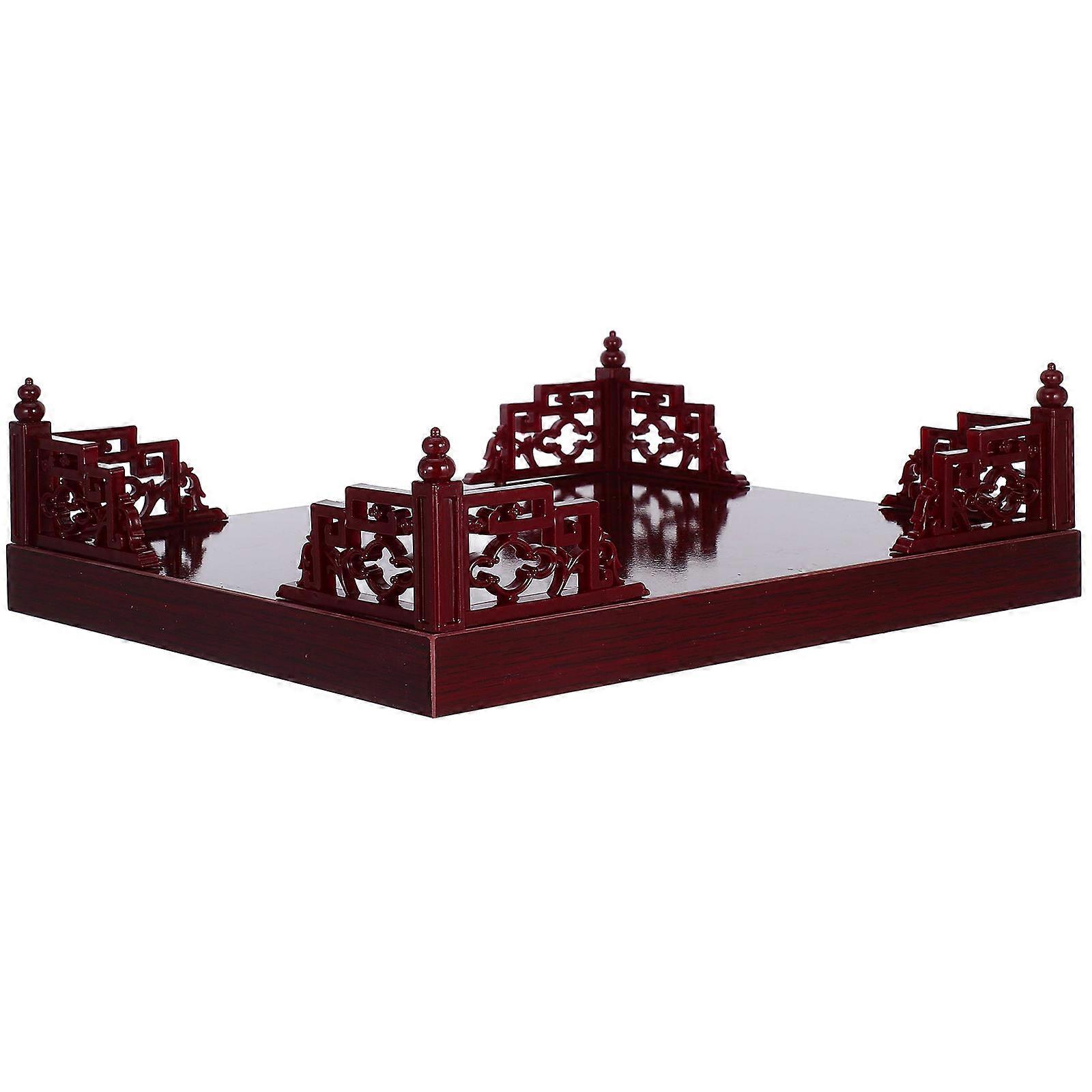 Incense Burner Rectangular Home Altar Wood Red Creative Offering Table for Storage 1Pcs