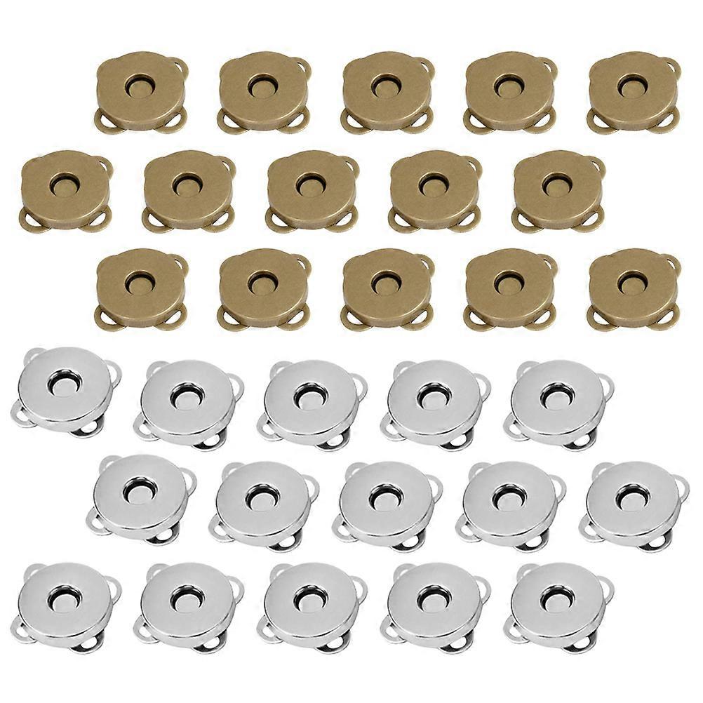 Magnetic Buttons Metal Bag Buckles for Bags 50Pcs Assorted