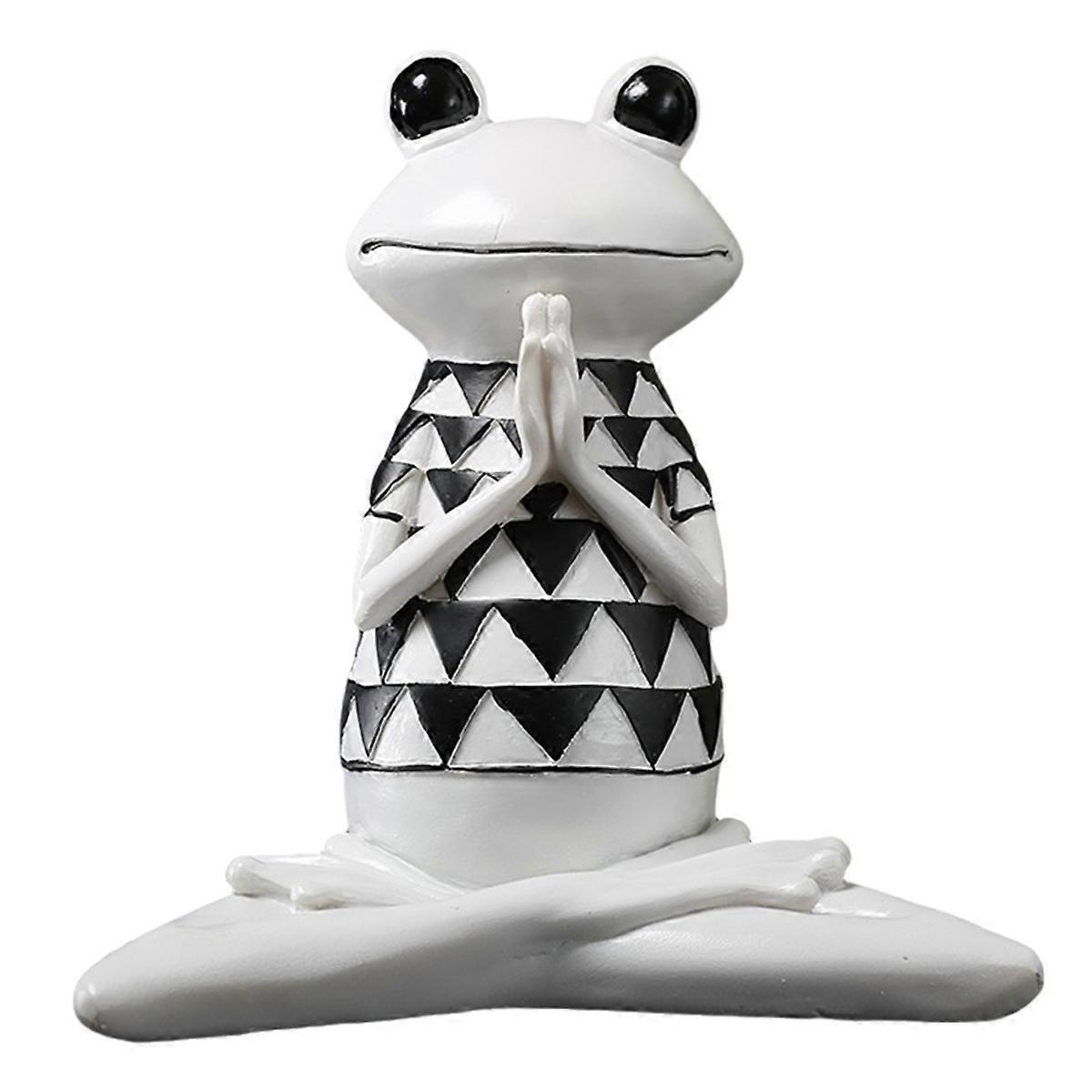 Abstract Yoga Frog Statue Frog Model Decoration B