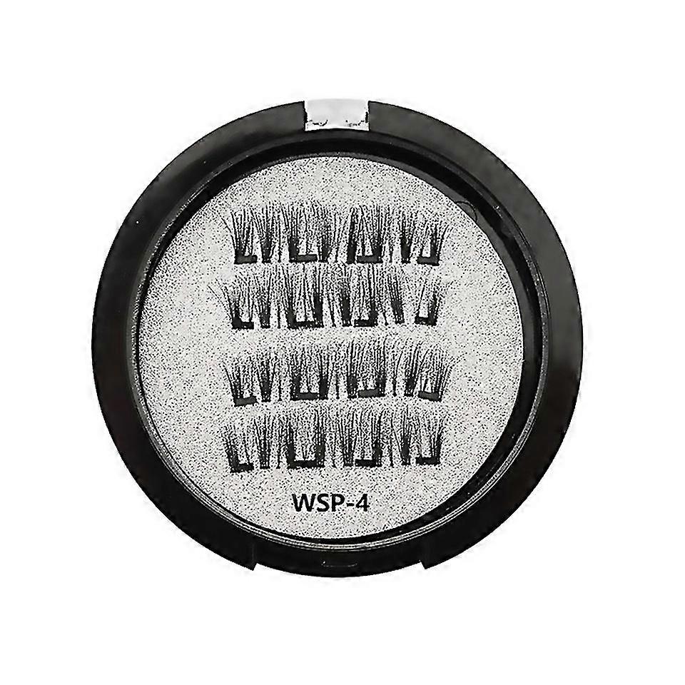 For 2 Pairs Synthetic Fiber Magnetic Eyelashes With Eyelash Curler