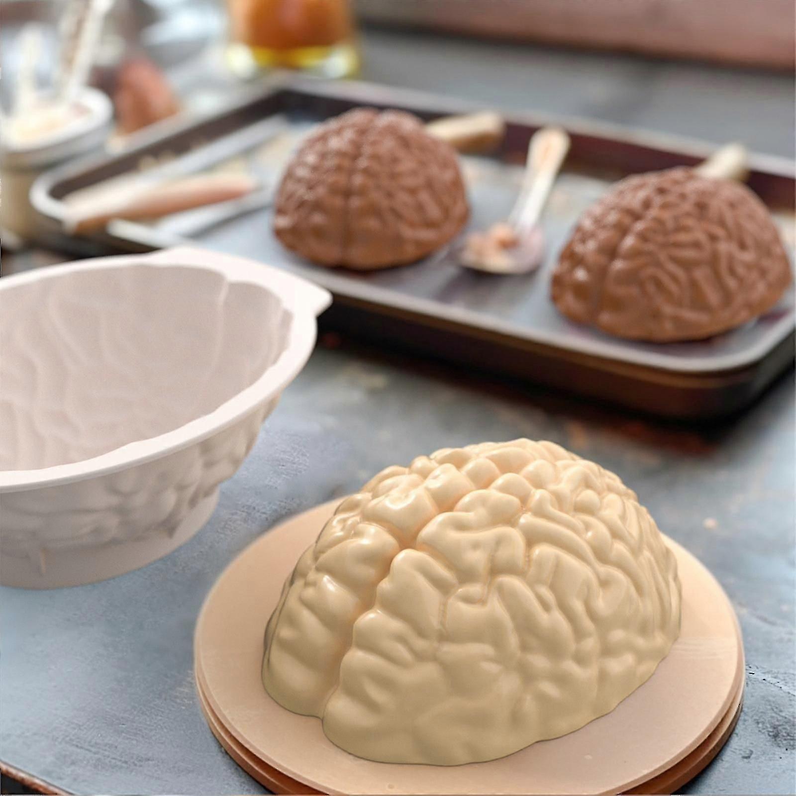 Brain shaped silicone mold for cake chocolate soap