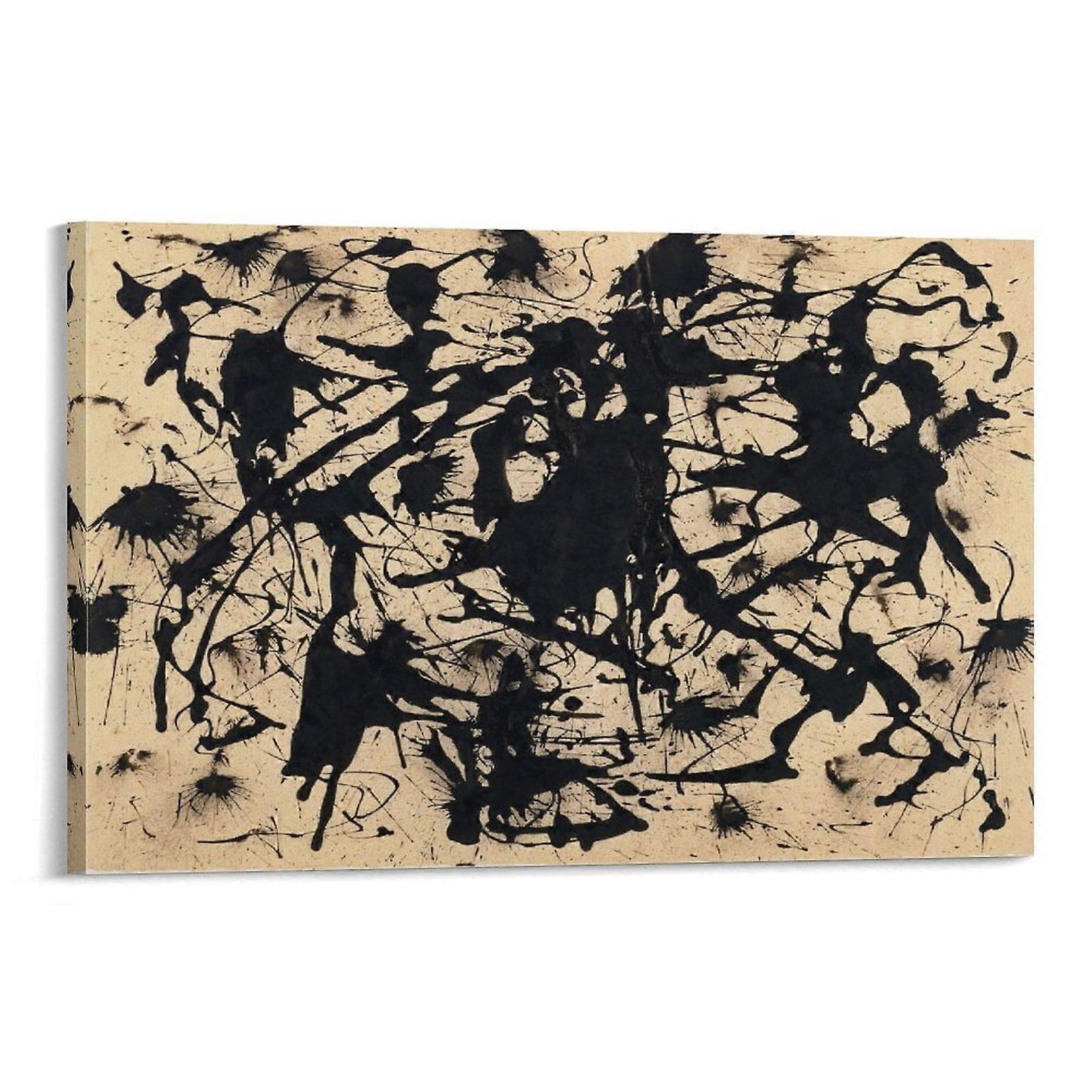 Jackson Pollock Abstract Painting Print, 8x12 inch (20x30cm), Wall Art Poster, Canvas Artwork Gift, Room Aesthetic