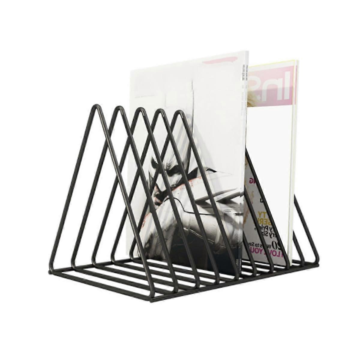 Vinyl Record CD Magazine Storage Rack Vertical Multifunctional Album Display European Art Collection Style