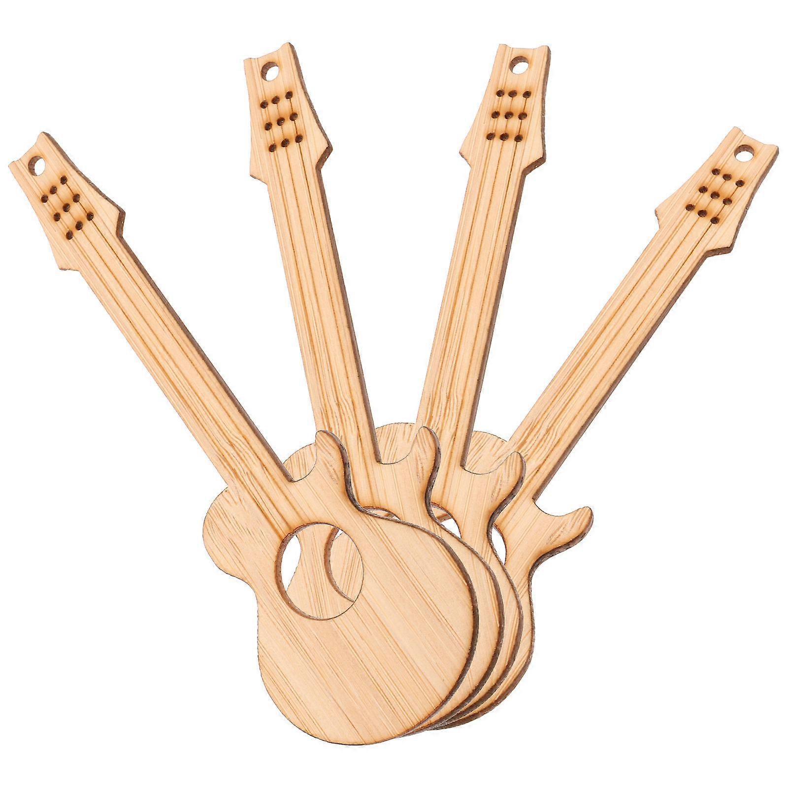 4Pcs Blank Bamboo Bookmarks for Music Lovers and Book Readers in Khaki Discovering The Joy of Reading