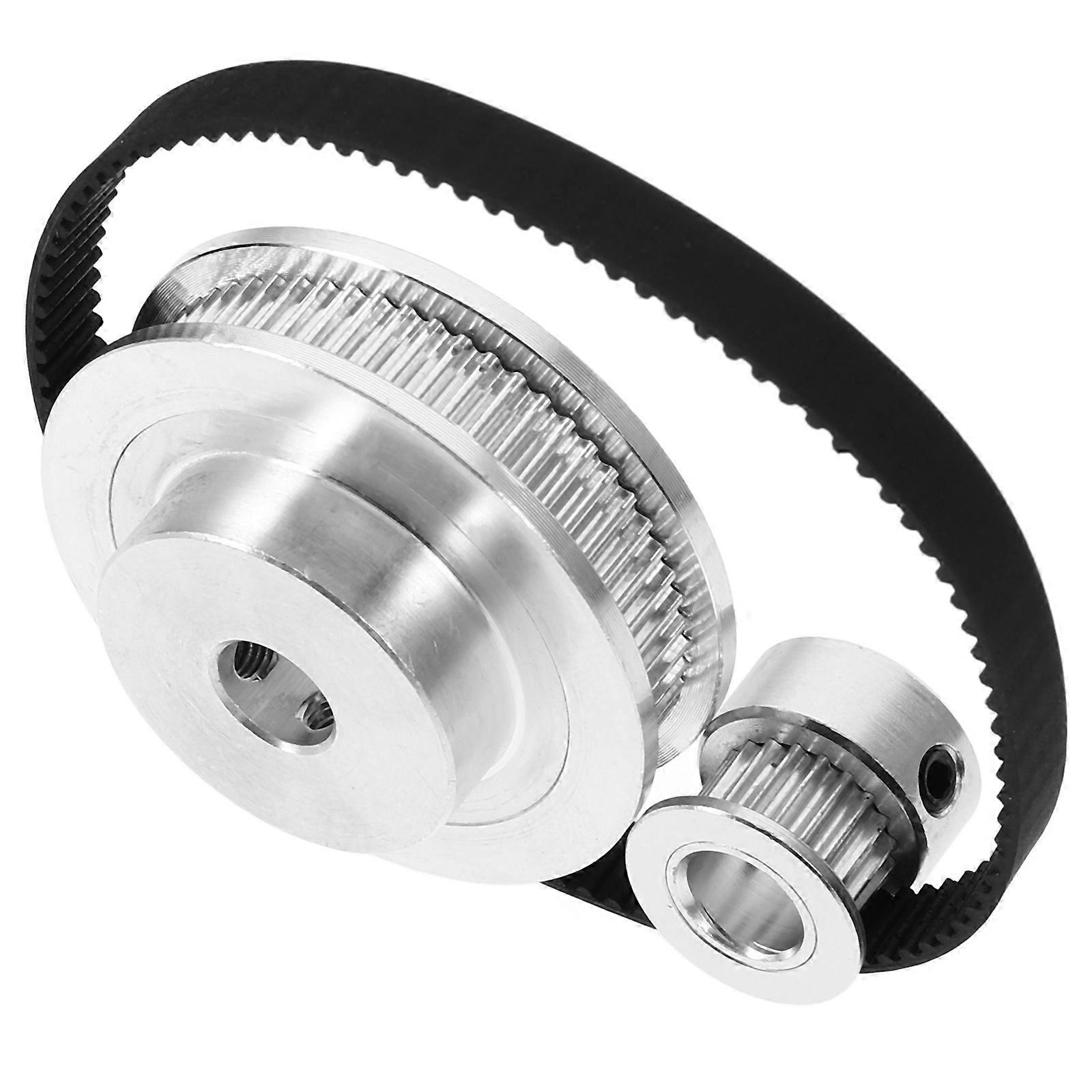 Silver Idler Pulley 2Pcs Timing Belt with Tensioner Spring for 3D Printer