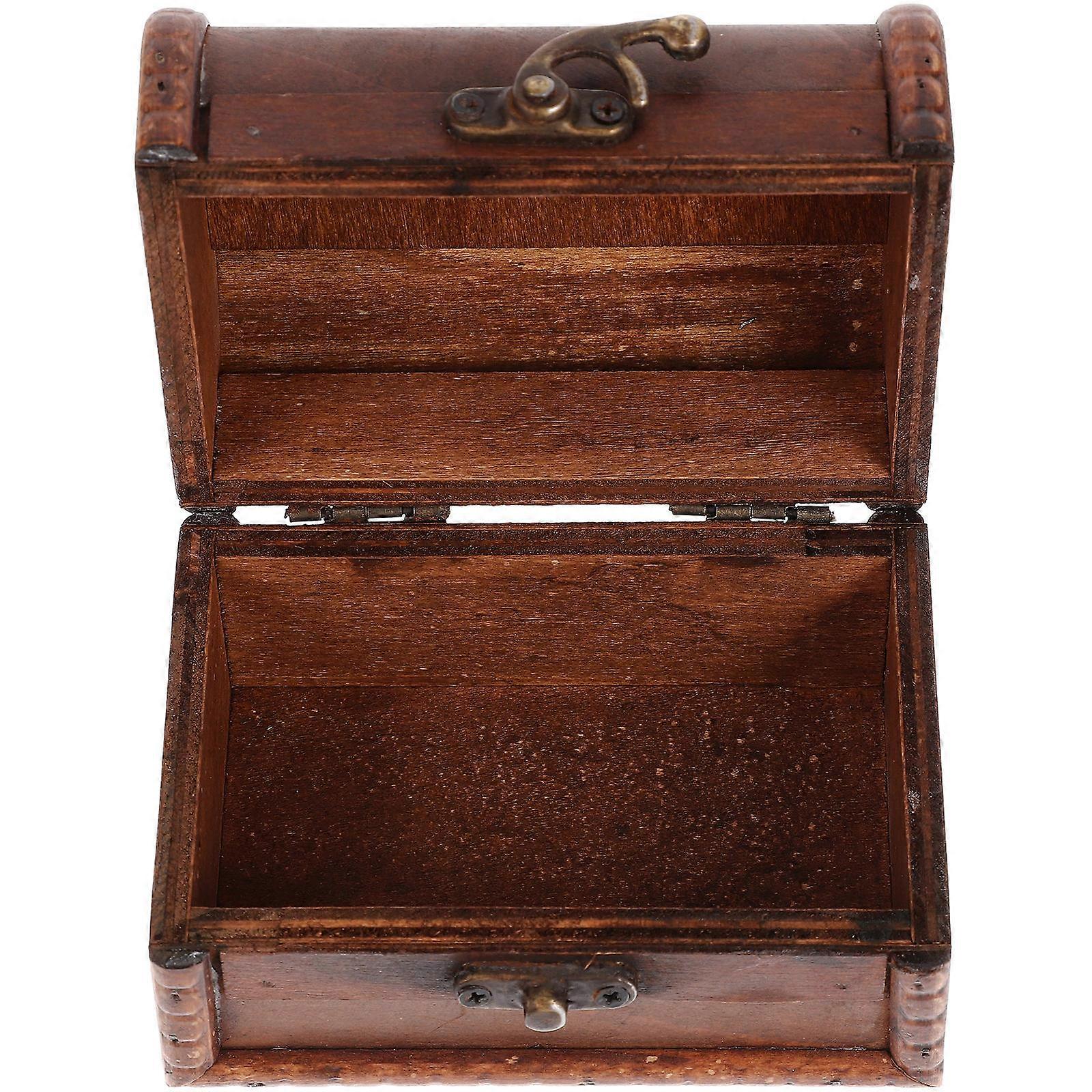 3Pcs Retro Jewelry Box Handheld Storage Case For Jewelry Organizing And Home Decor Features Rustic Coffee Color Design
