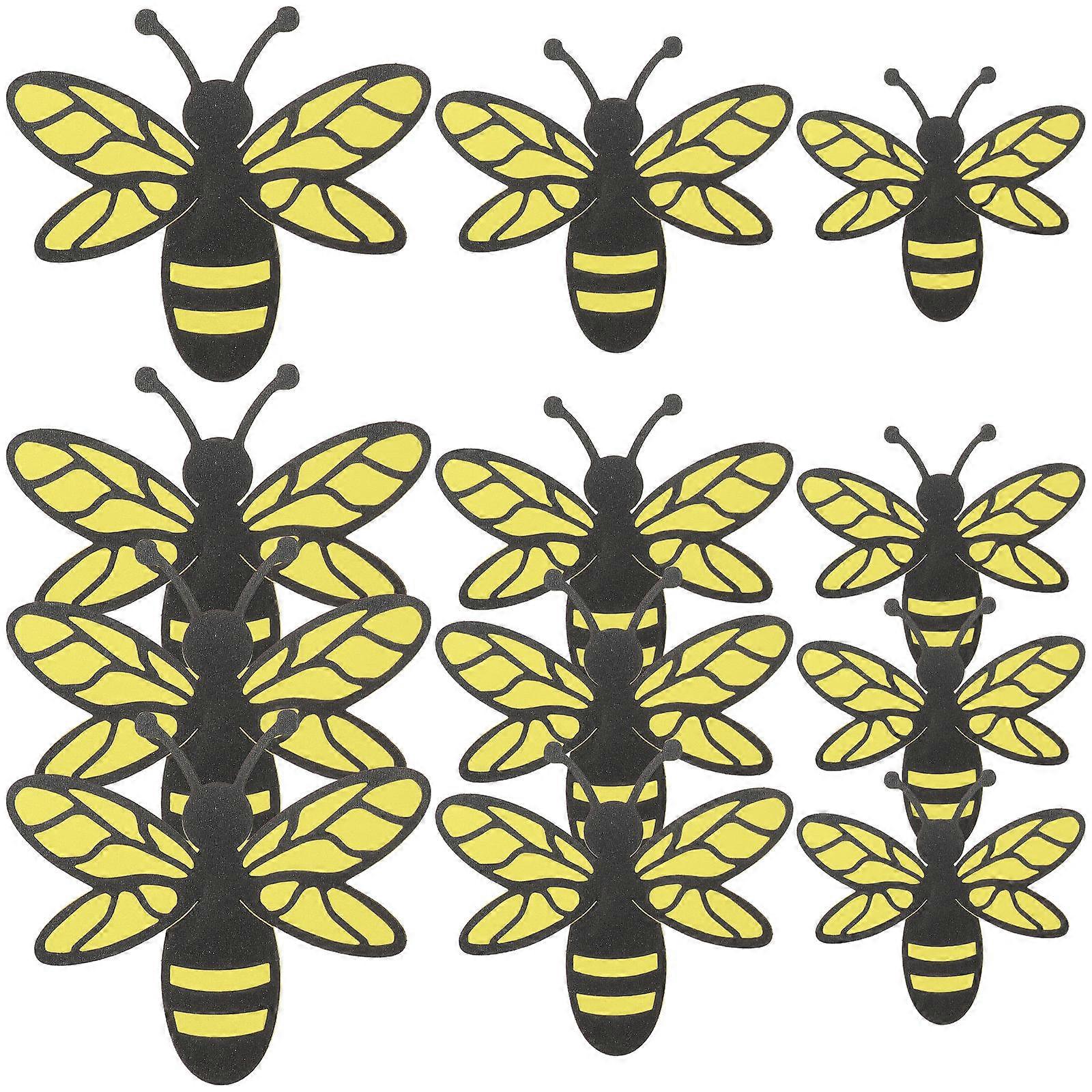 Home Wall Decor Stickers for Decoration 2Sets of Large Double Layer Bee Stickers