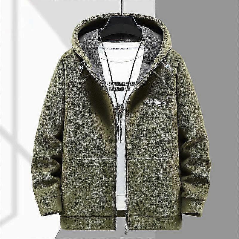 Thickened Polar Fleece Jacket for Fat Men Hooded Plus Fat Plus Size Warm Fleece Jacket 4XL-12XL 2025