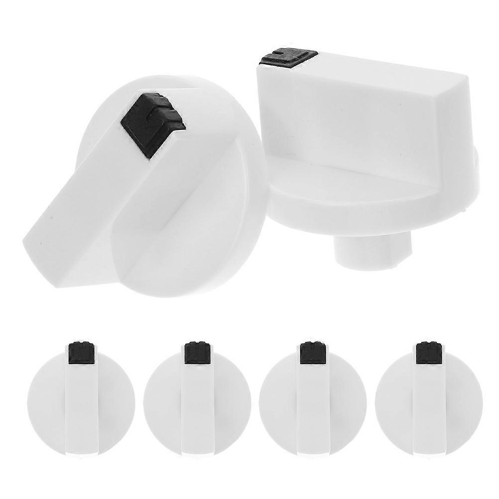 Temperature Control Knobs Round Design Plastic Safety Rotary Knobs for Kitchen Use Home Appliance 6Pcs