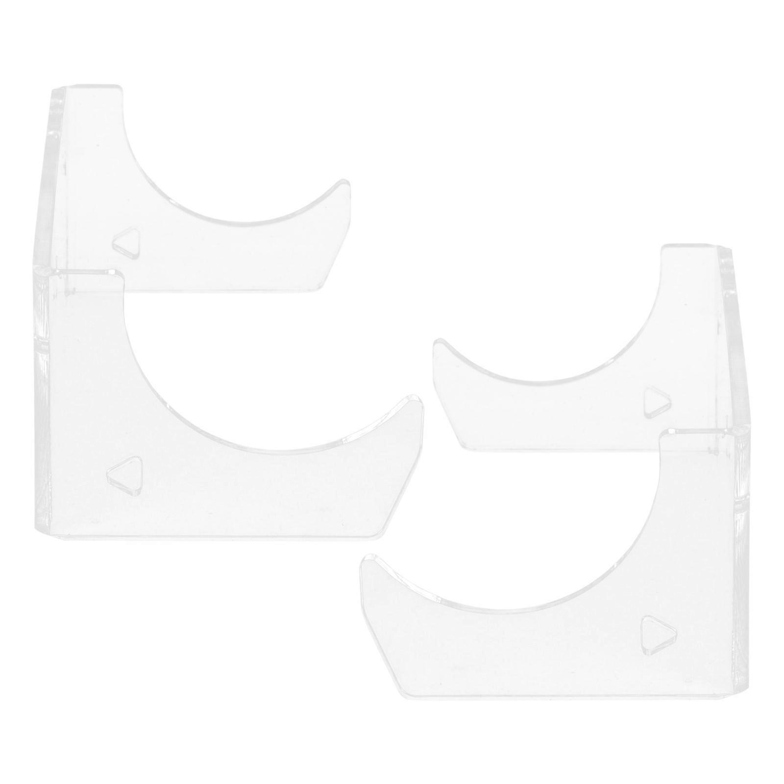 Kitchen Roll Holder Wall Mount Rolling Pin Storage Transparent Acrylic Square Shape For Cooking Enthusiasts 2Pack