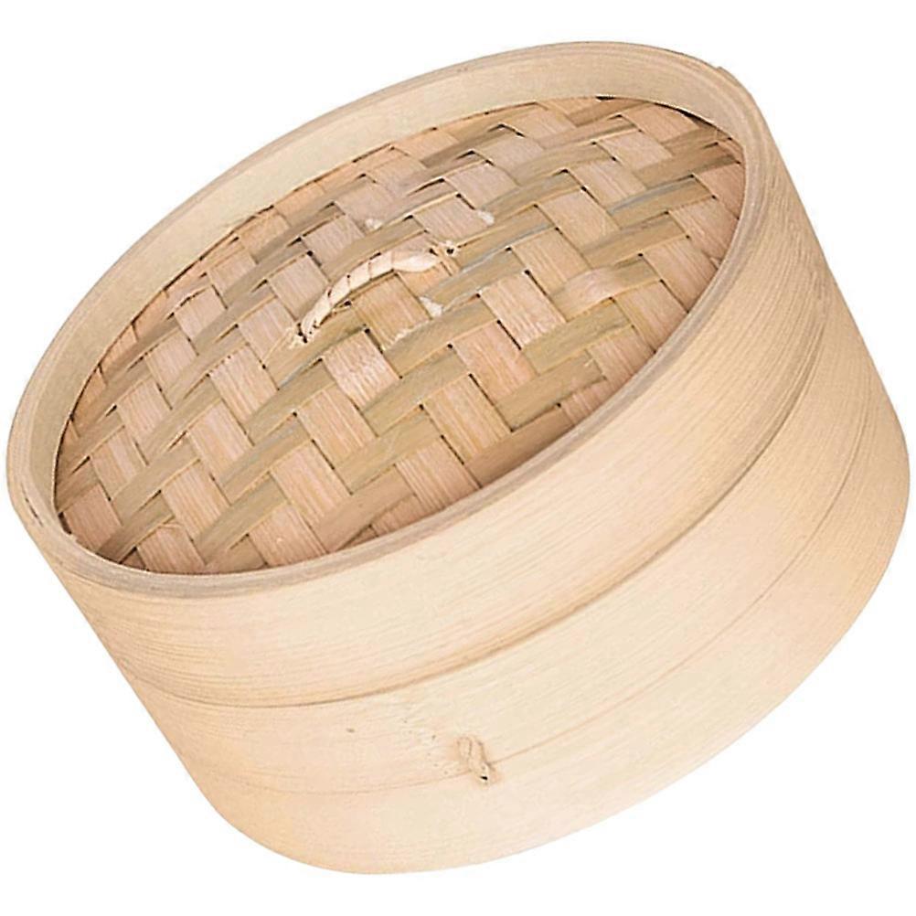 Traditional Bamboo Steamer for Home Users Cooking Dumplings in 22.00X22.00X10.00CM Size with Practical Steaming Function 1 Set