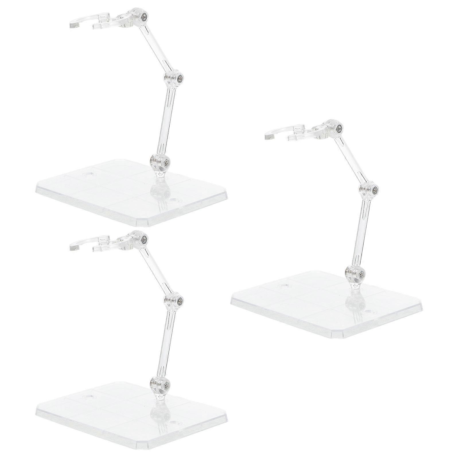 3Pcs Doll Model Display Holder Bases Clear Stand For Figurine Enthusiasts Storage Indoor Collection
