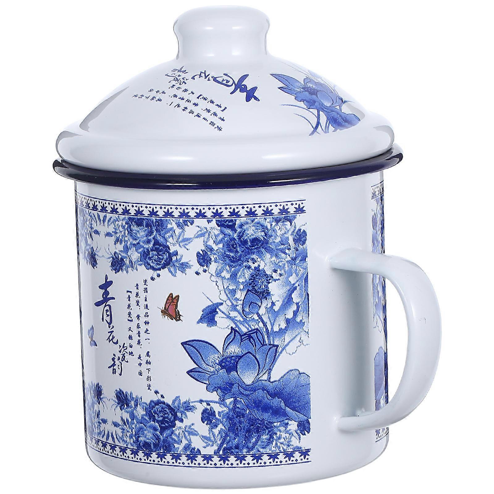 Multi Color Enamel Mug Reusable Coffee Cup for Drinking 5Pcs Set