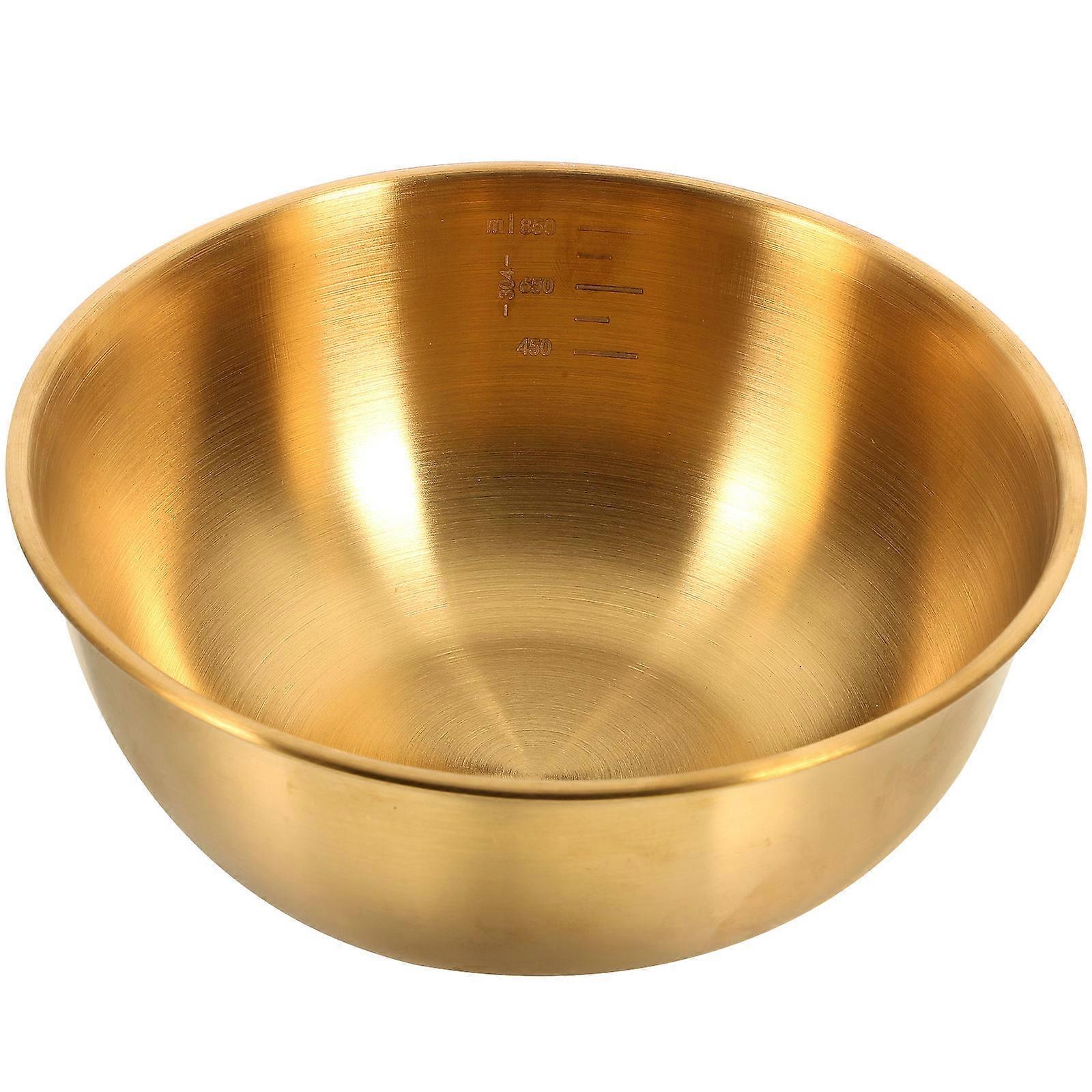 Golden Stainless Salad Bowl for Storage 4Pcs Multi-Function Kitchen Bowls