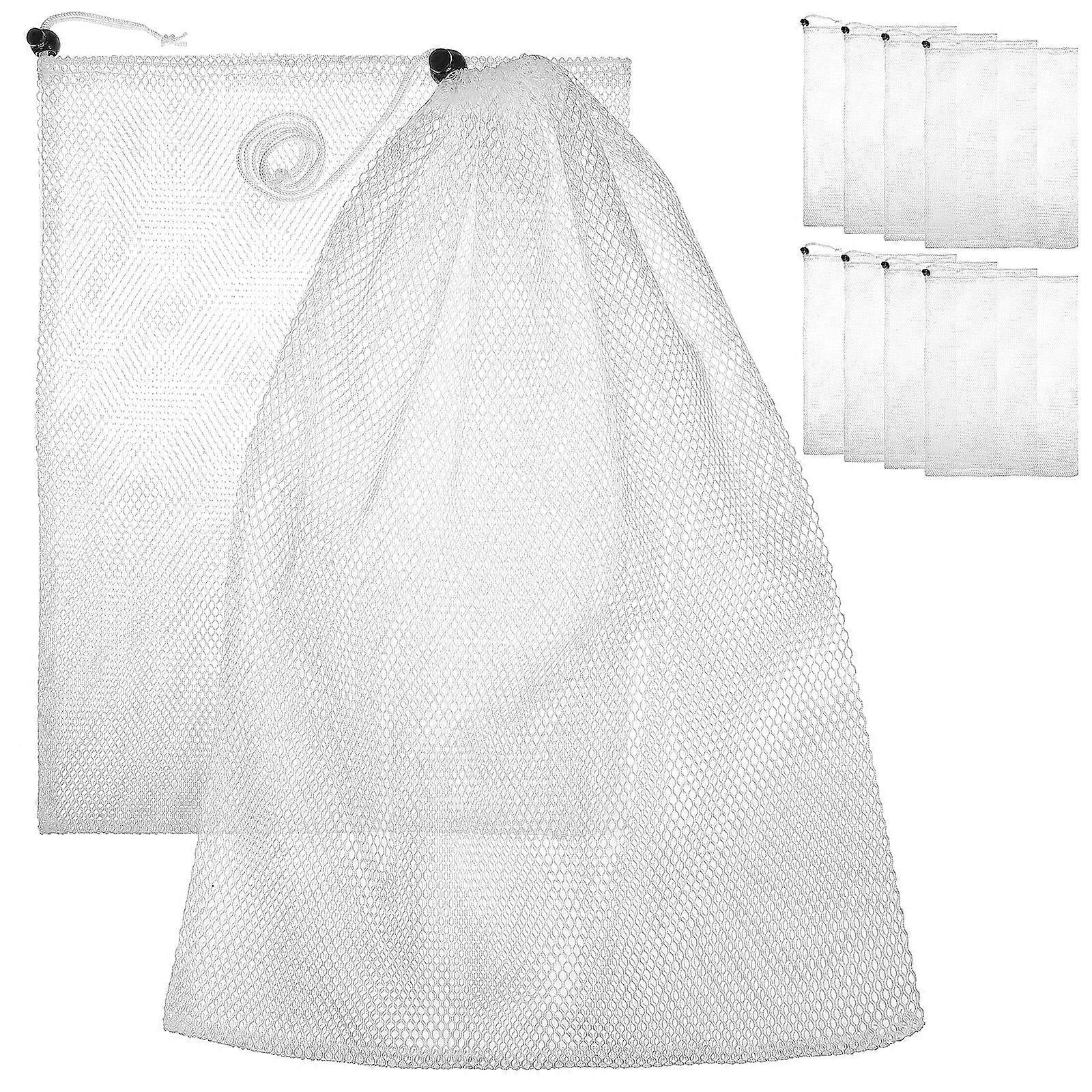 Vegetable Fruit Storage Bags for Storage 20Pcs Polyester Mesh Drawstring Bags