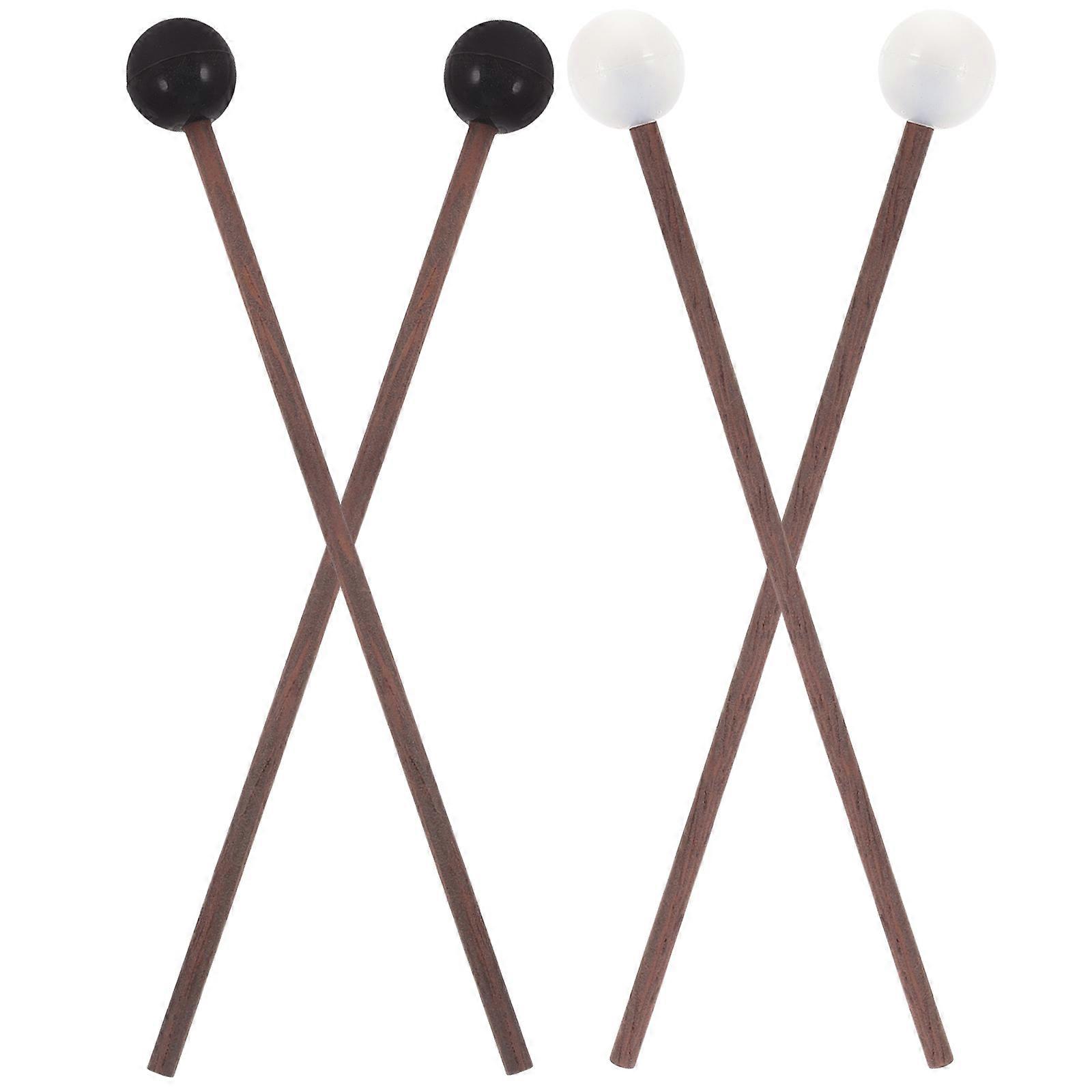 Baqueta vazia com cabeça de borracha e língua de aço para tambor 2 pares