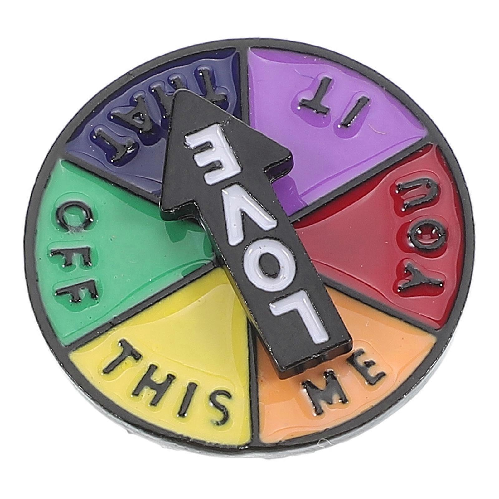 Creative Metal Turntable Brooch Pins with Rotatable Arrow 4Pcs