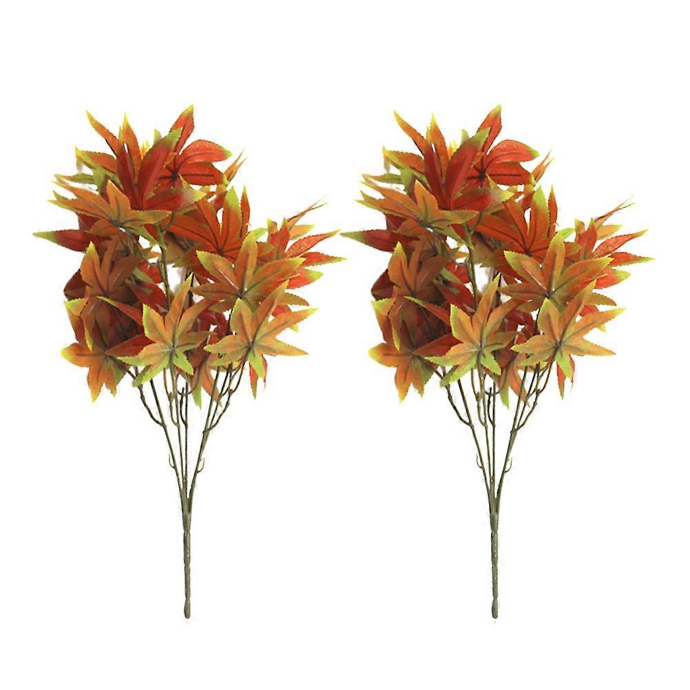 DIY Flower Arrangement Accessory for Home Decor 4Pcs Simulation Maple Leaf Red