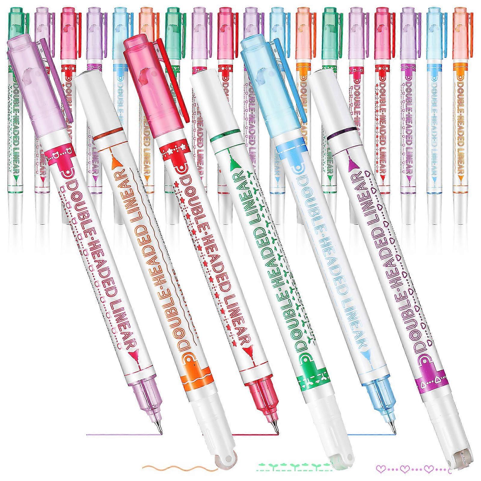 Office Pens for Marking 48Pcs Dual Tip Highlighter Pack