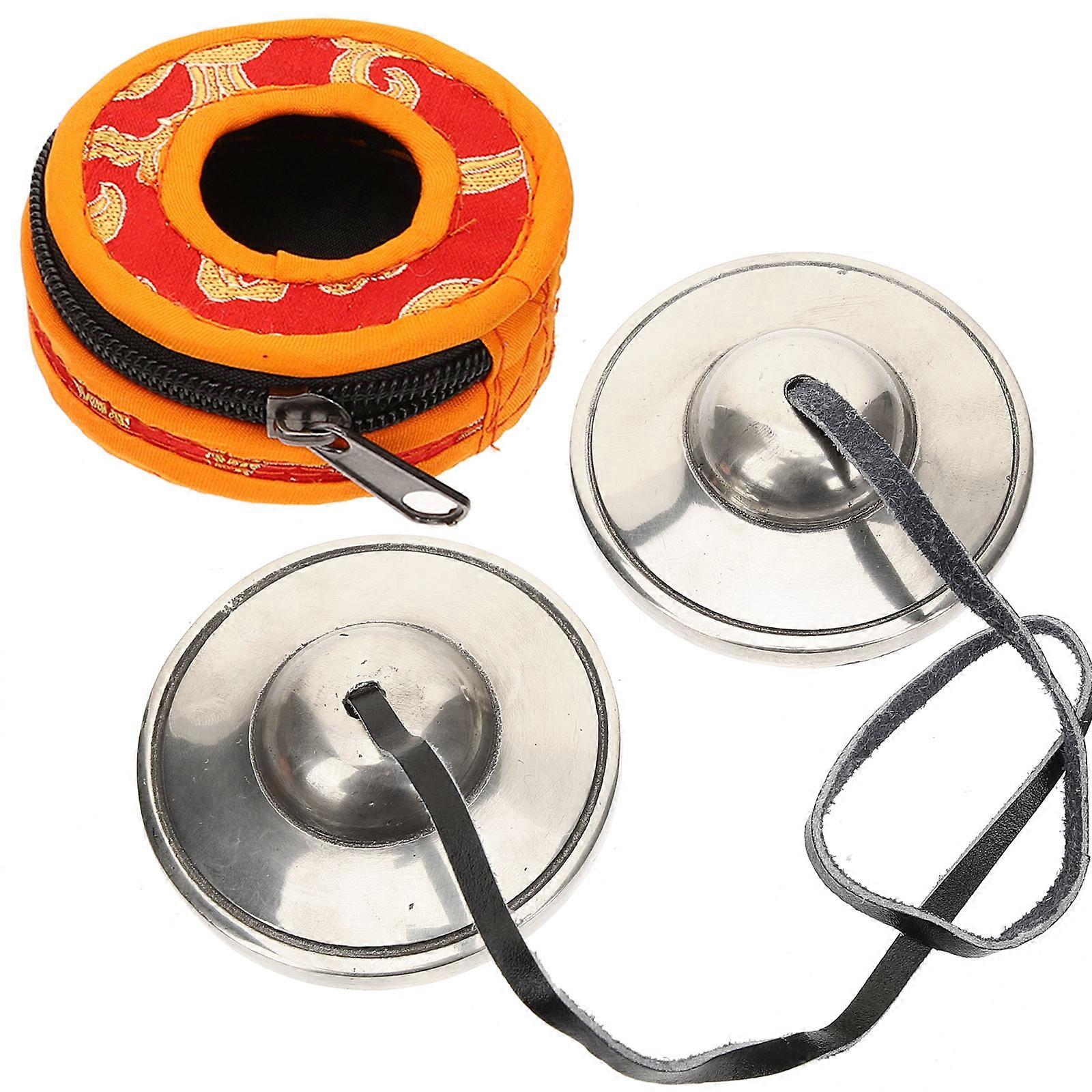 Cloche de yoga, instrument de musique, cymbales Tingsha, cloche, pratique spirituelle, argent, cuivre, 1 ensemble