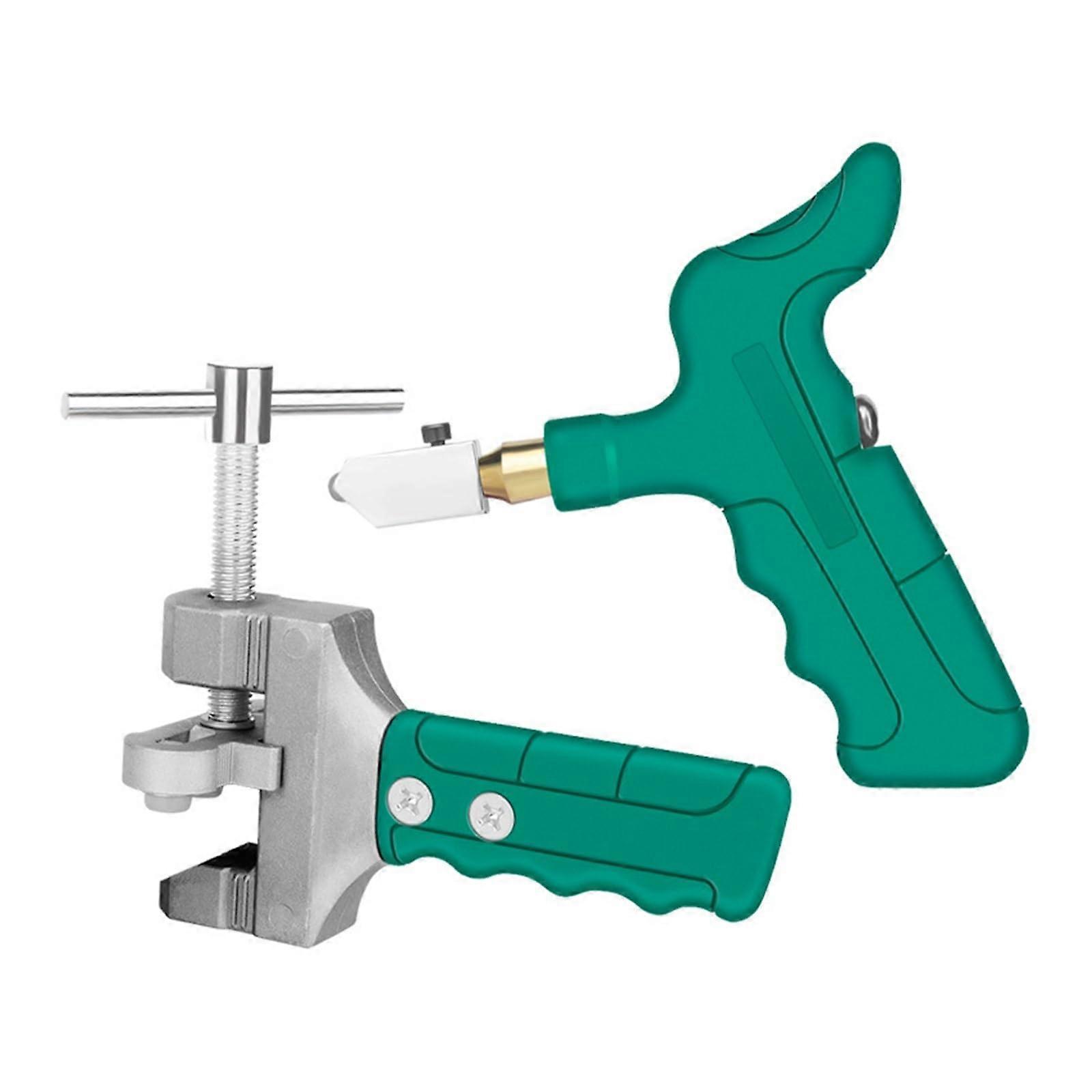 Glass Cutter Tool 2Piece Tile Glass Cutter Set Diamond Wheel Ceramic Floor & Porcelain Cutting DIY Tools