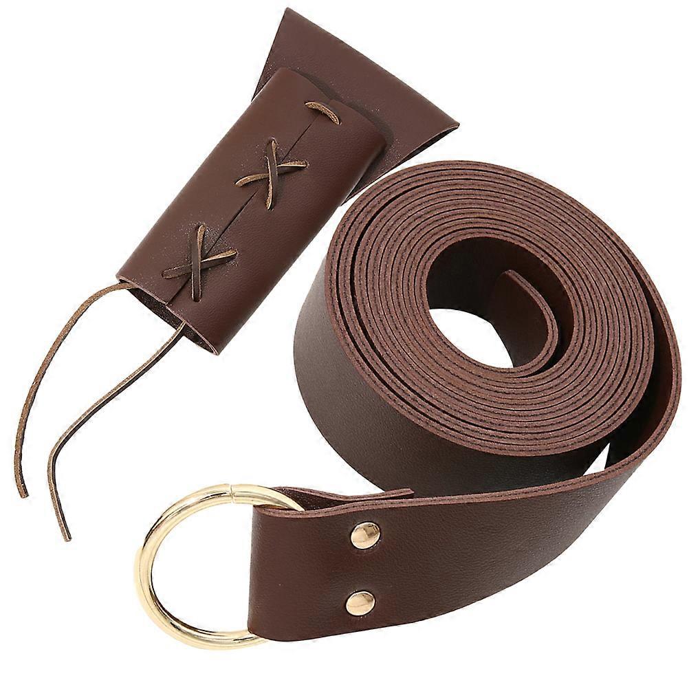 Medieval Sword Belt Frog for Cosplay 4Sets PU Costume Accessory