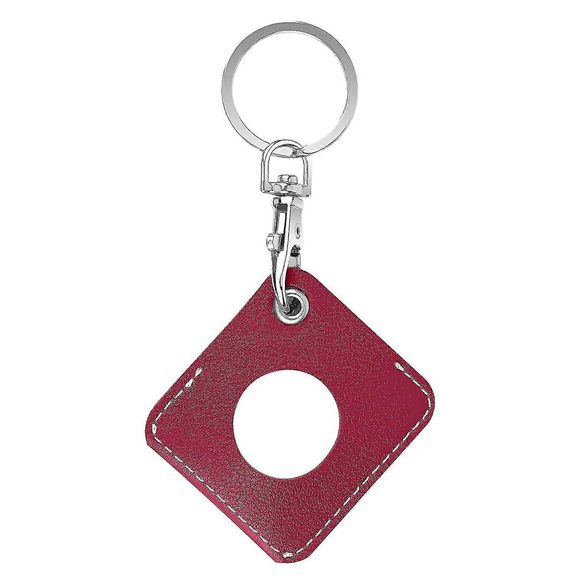 For Square Pu Leather Case Shockproof Antiscratch Protective Cover With Keychain Ring Loop For Airta