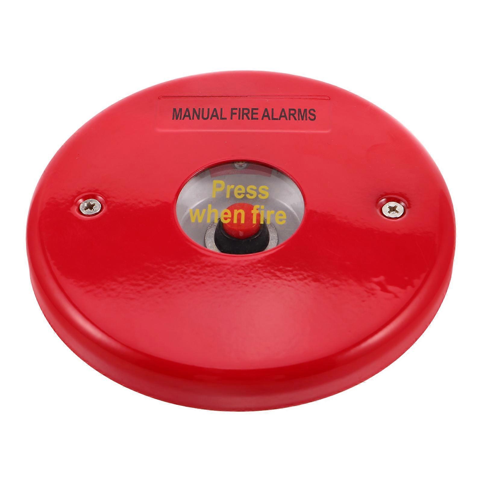 Fire Protection Alarm High Sensitivity Design Fire Bell Simple Activation Clear Visual Tactile Feedback Workers Residents 1Pack
